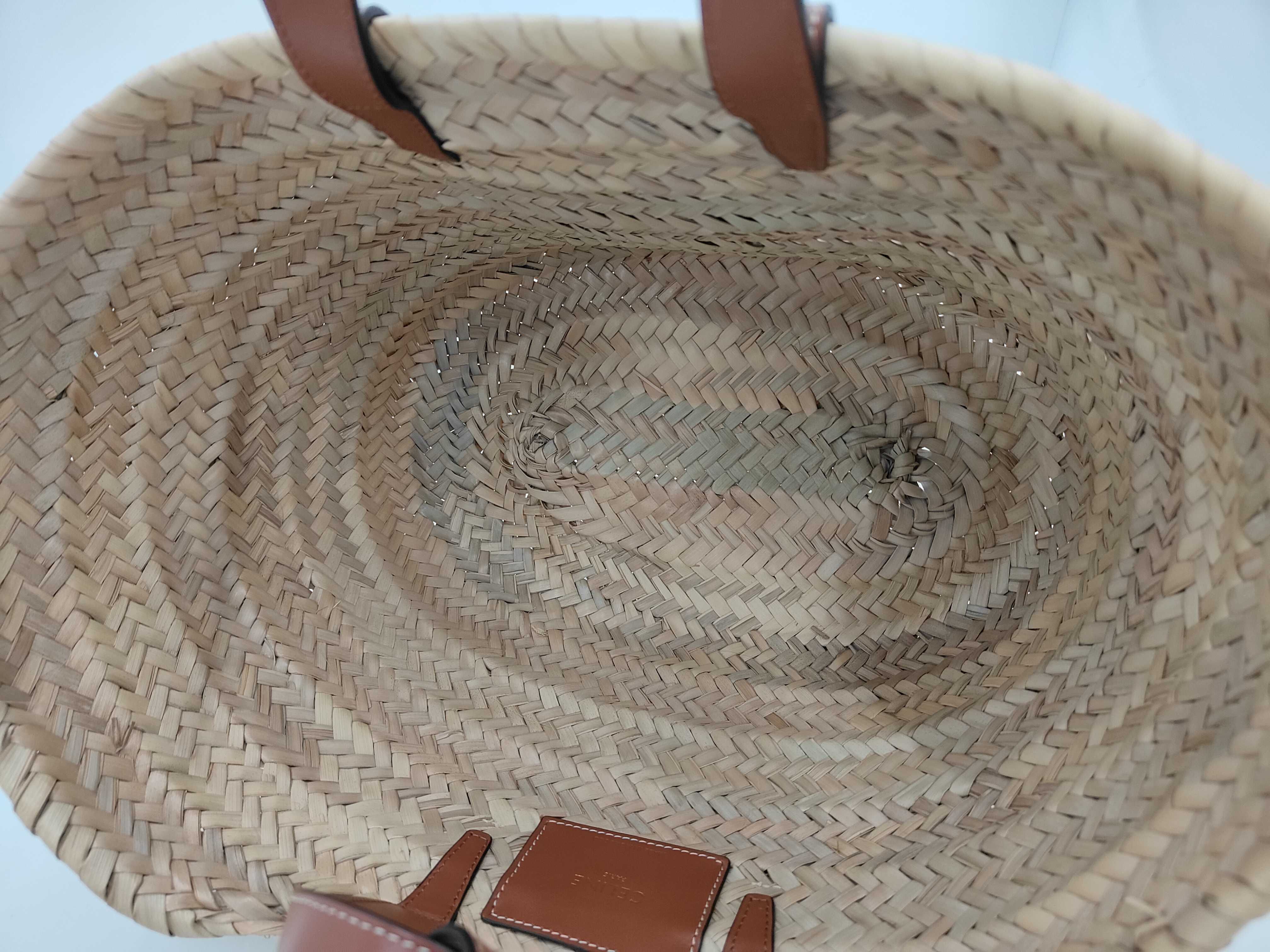 Triomphe Raffia Basket Bag — view 9