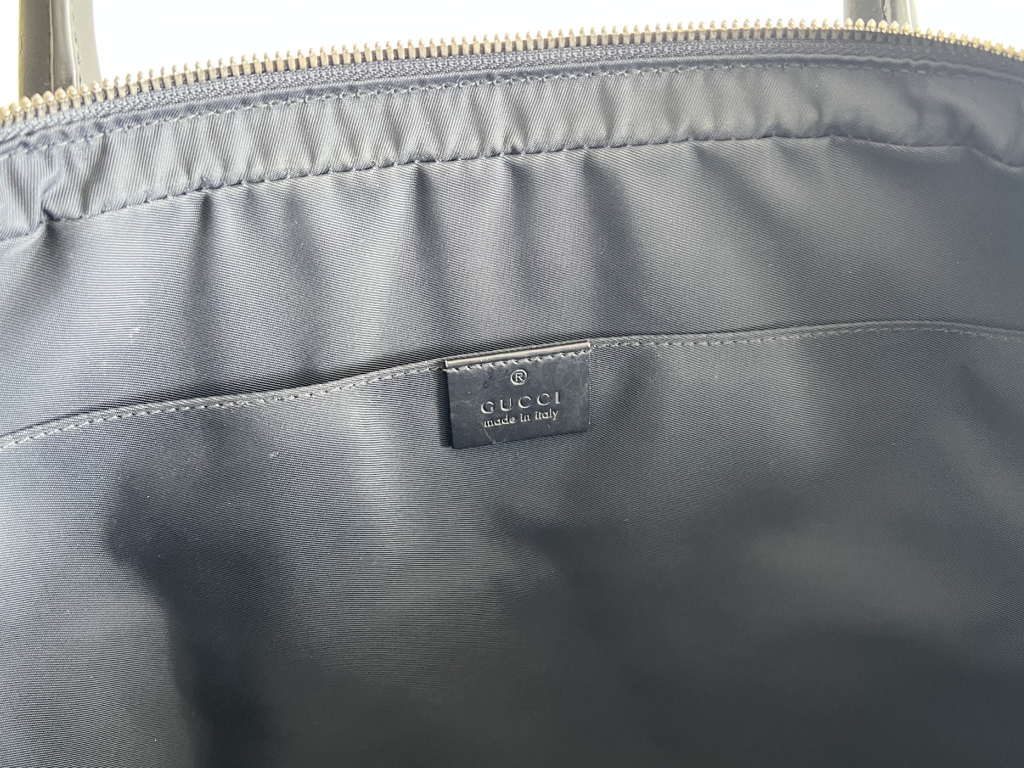Guccissima Sherry Line Leather Embossed Briefcase Handbag Business Bag — view 6