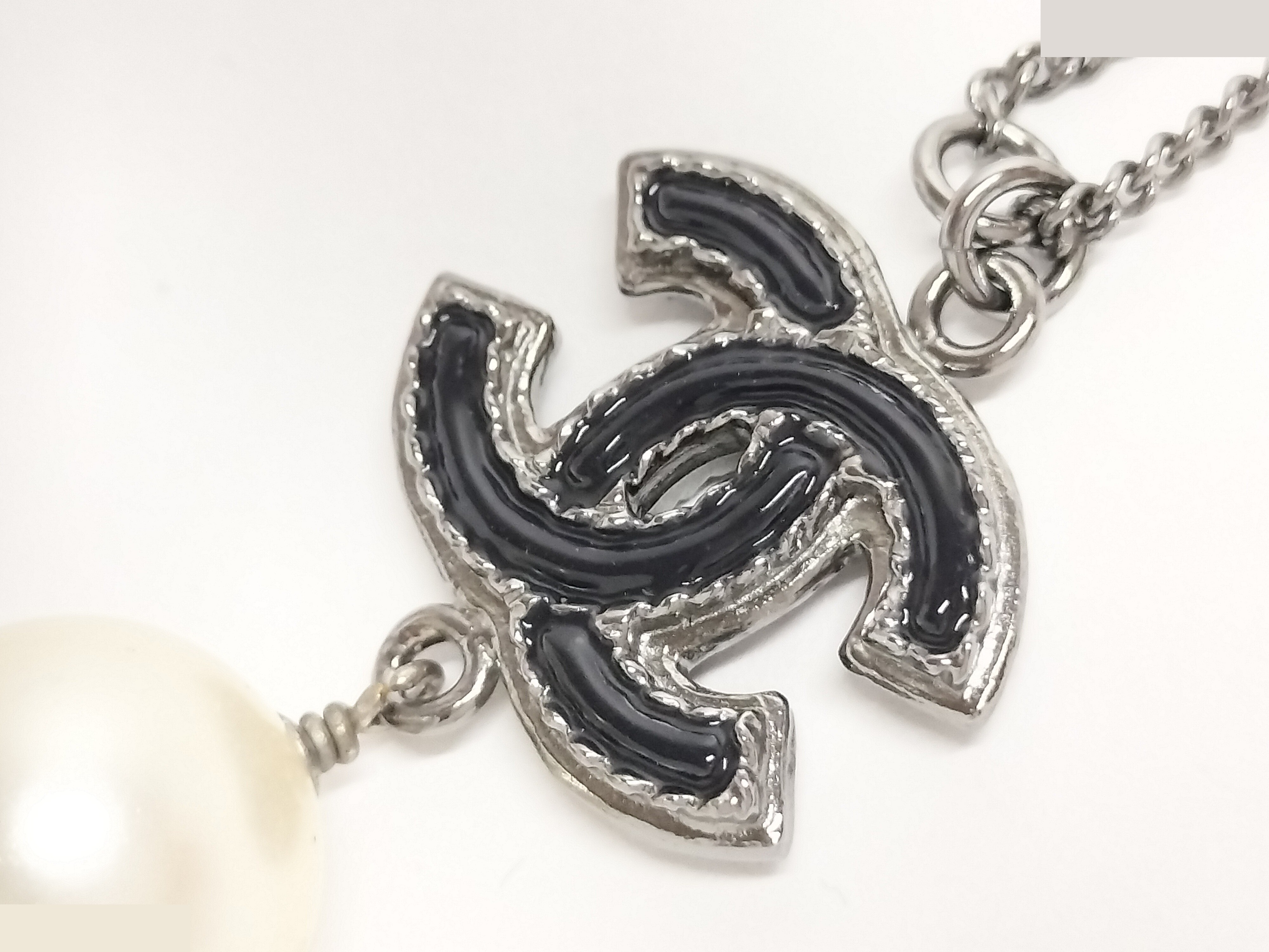 Coco F Pearl Silver Necklace, Chain approx. 60cm — view 5