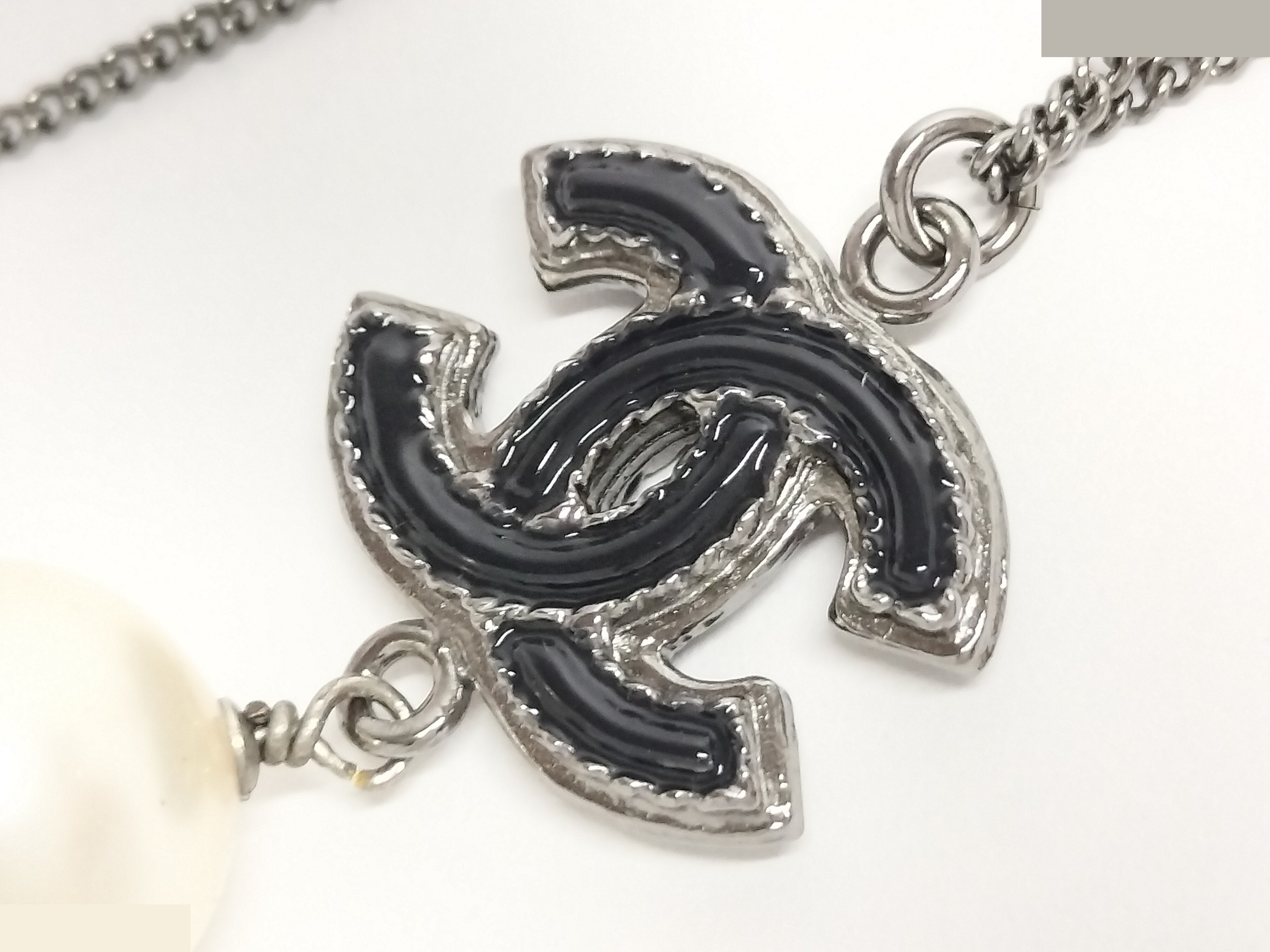 Coco F Pearl Silver Necklace, Chain approx. 60cm — view 6