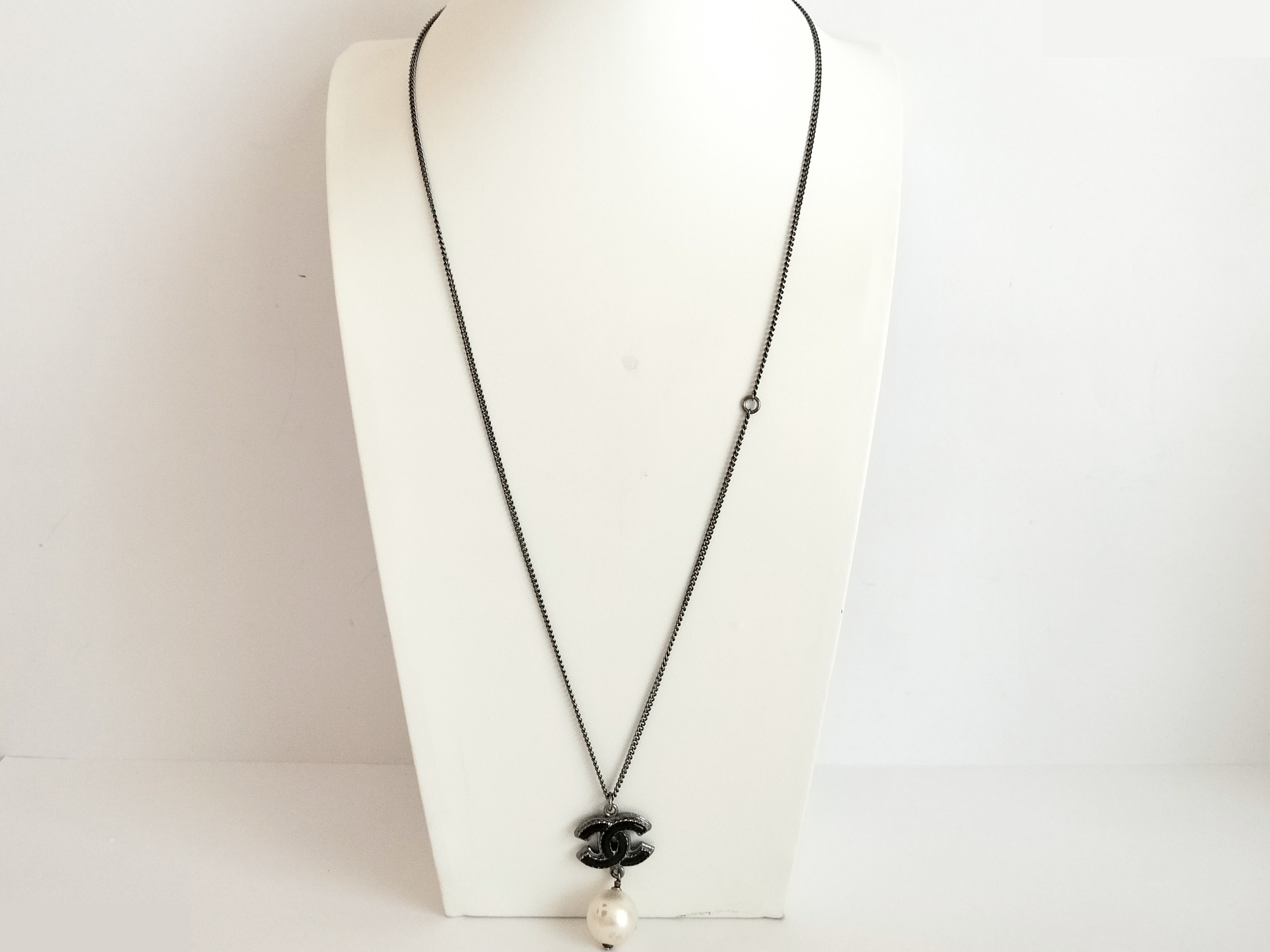 Coco F Pearl Silver Necklace, Chain approx. 60cm — view 9