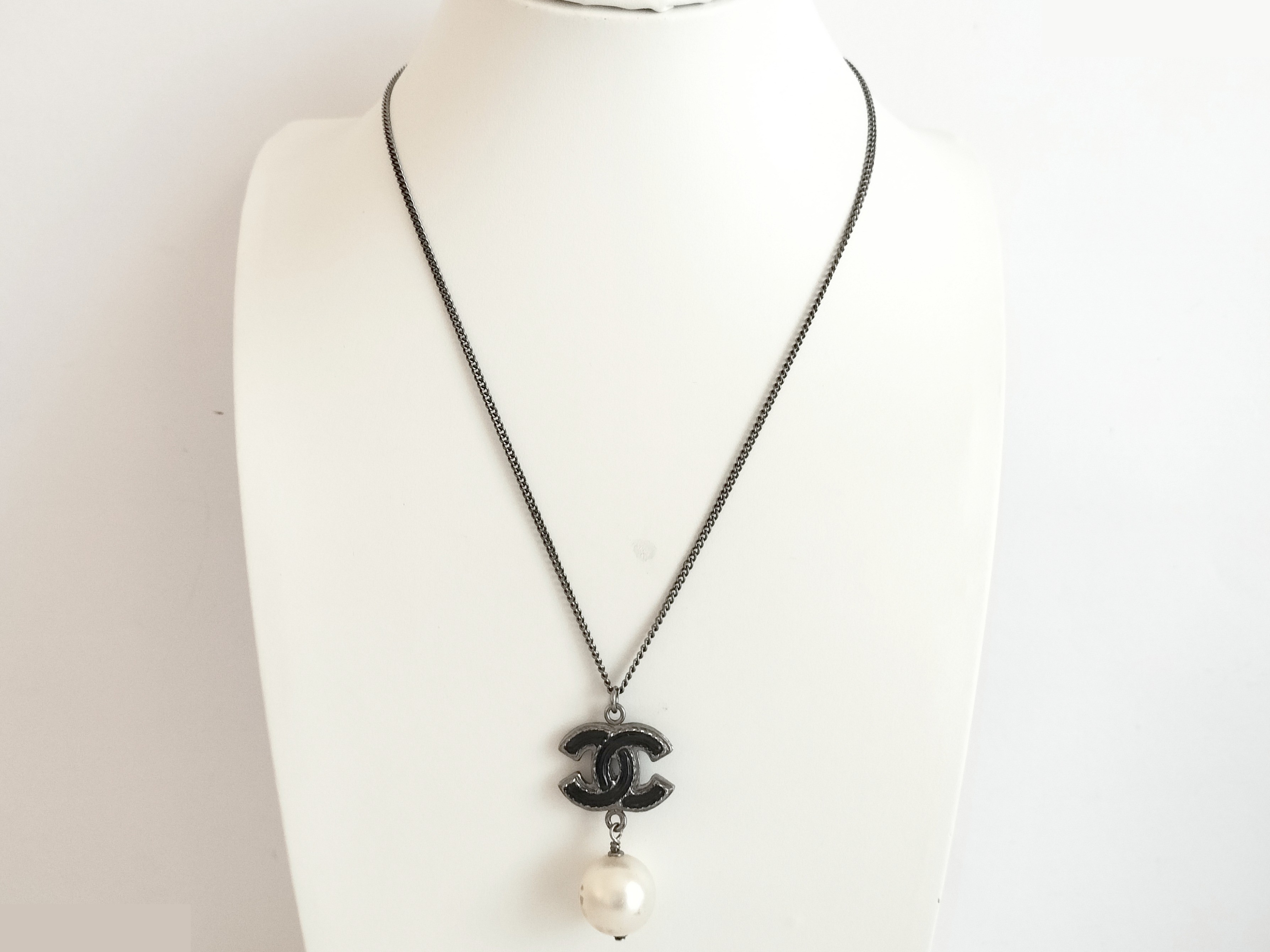Coco F Pearl Silver Necklace, Chain approx. 60cm — view 10