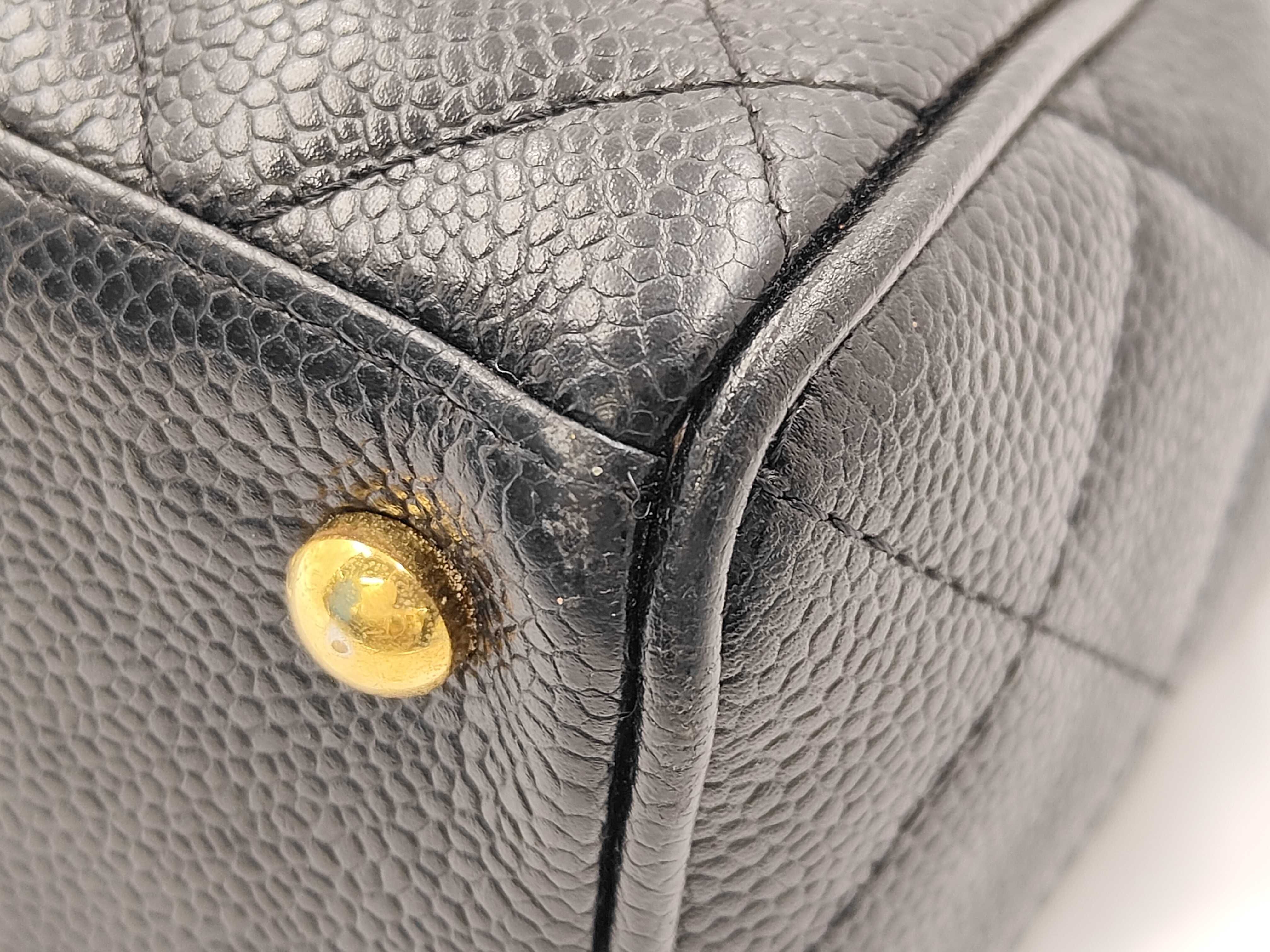 Caviar Skin Black Handbag — view 5