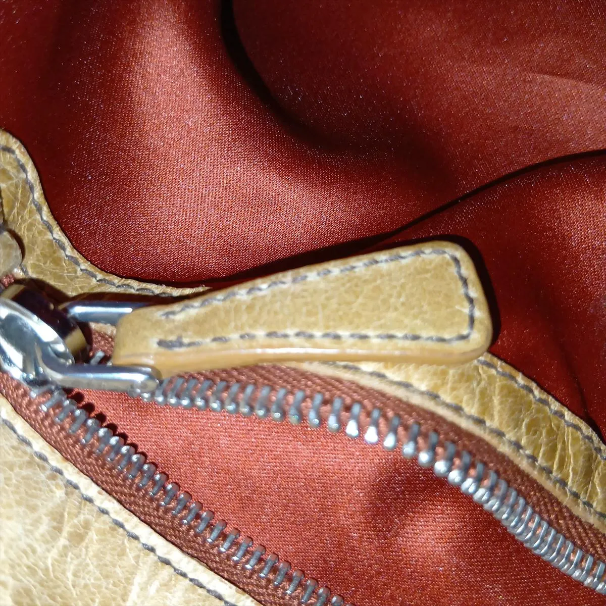 Leather 2-Way Shoulder Bag, Brown — view 15