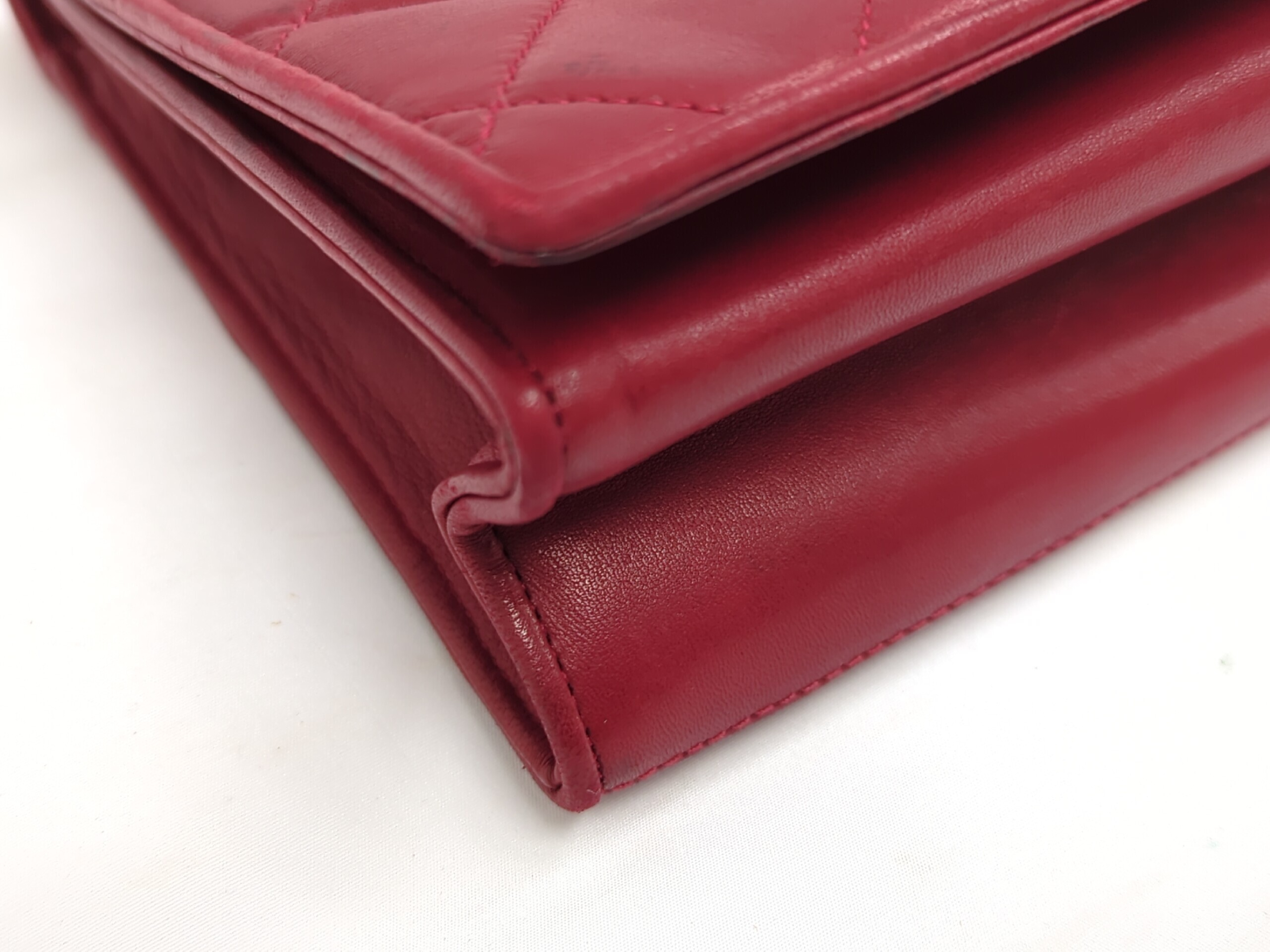 Lambskin Chain Shoulder Bag, Red, Series 1 — view 4