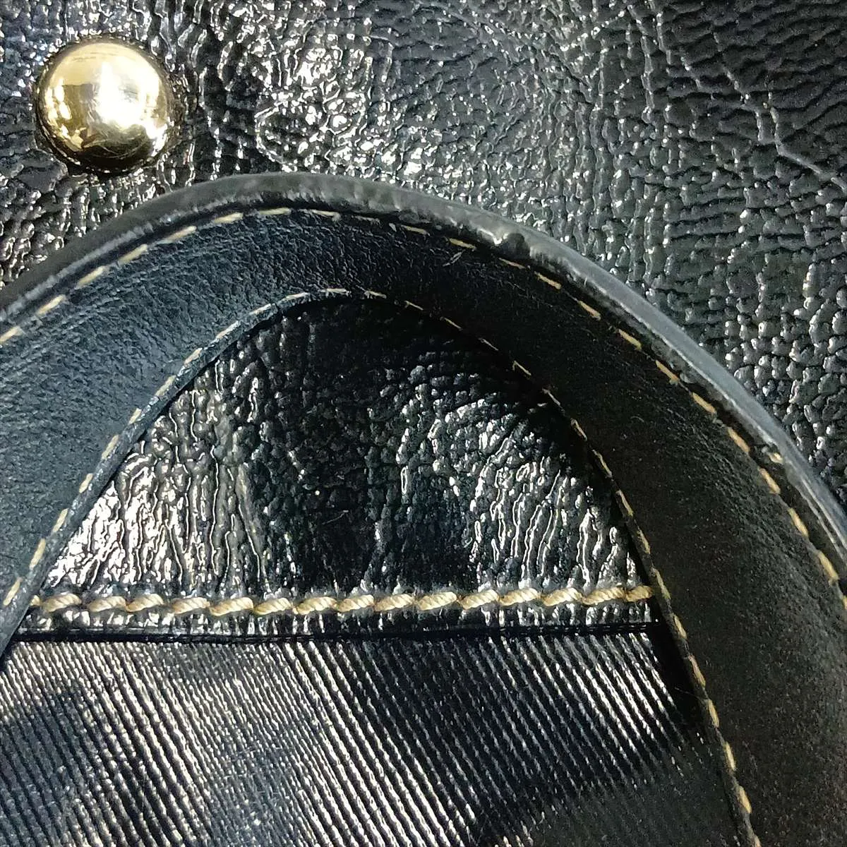 Interlocking G Patent Leather Handbag, Black, 170010 — view 12