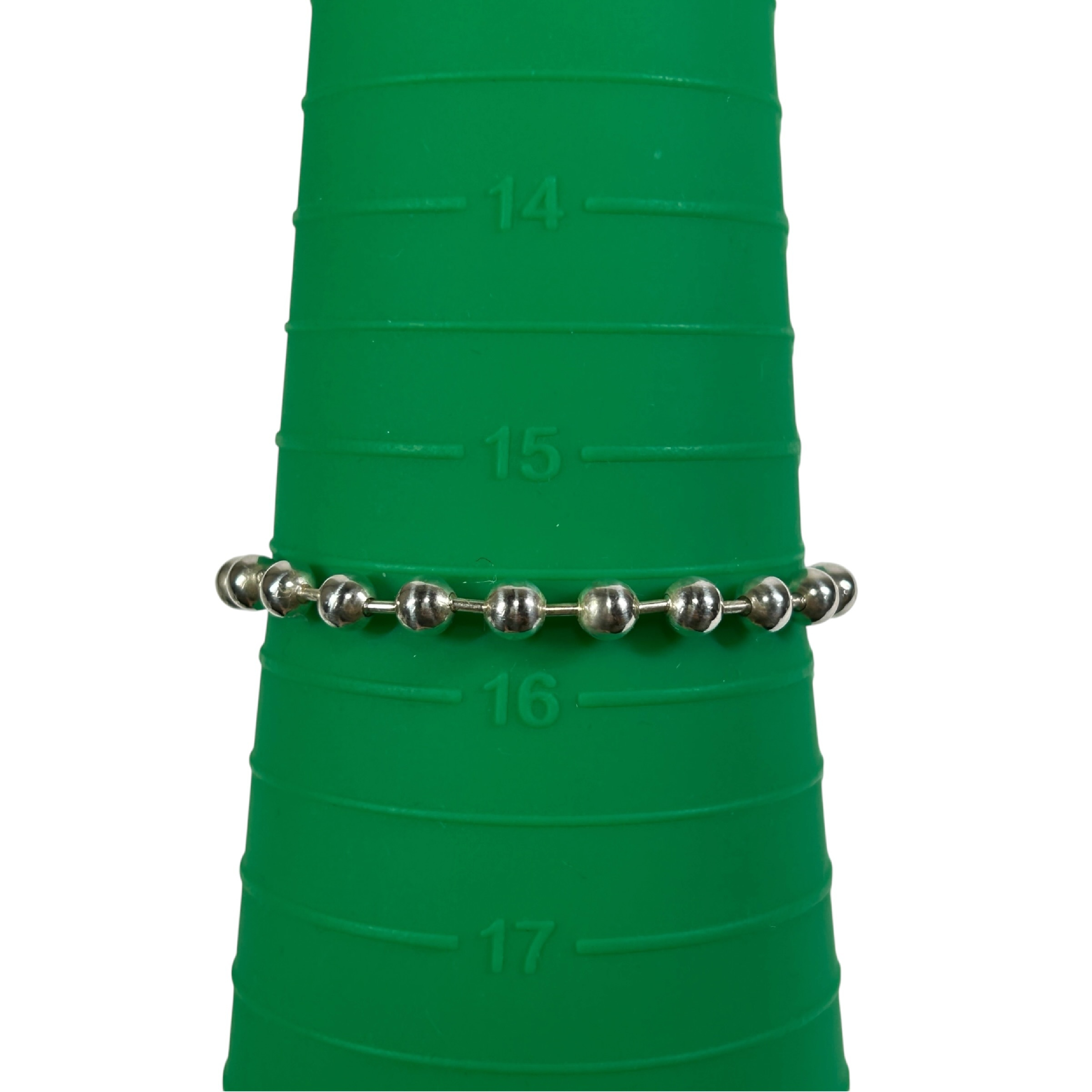 bracelet, toggle closure, ball chain, sterling silver (925), total length 18cm, size 17, bangle chain, with dust bag. — view 5