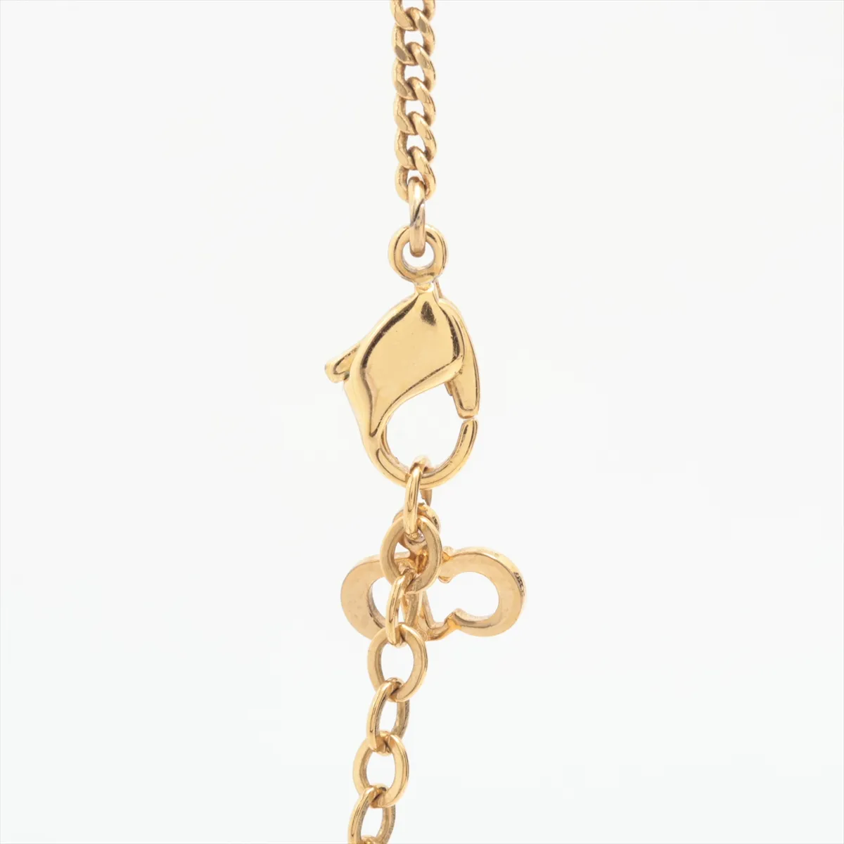 Logo Necklace GP x Rhinestone Gold — view 4