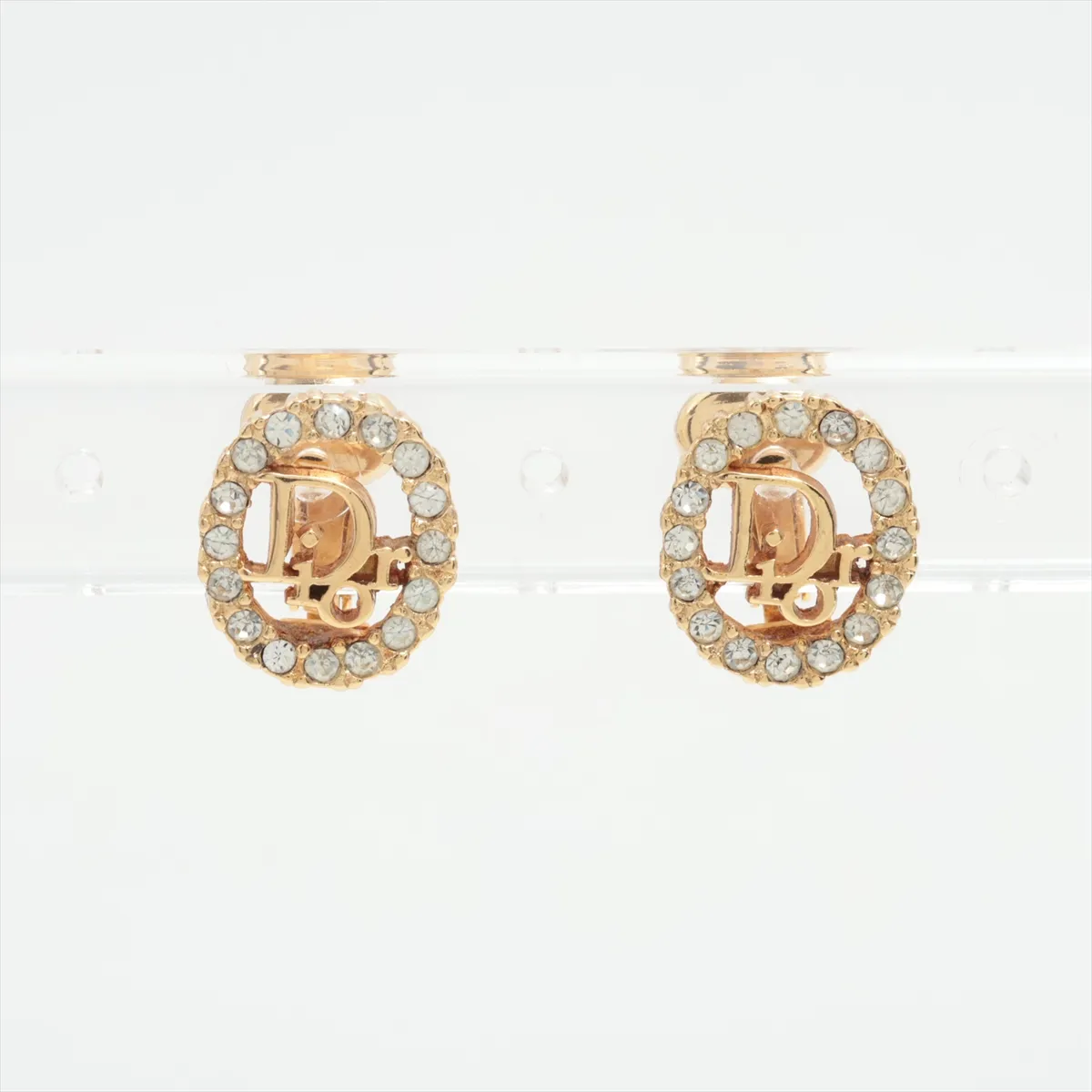 Logo Necklace GP x Rhinestone Gold — view 7