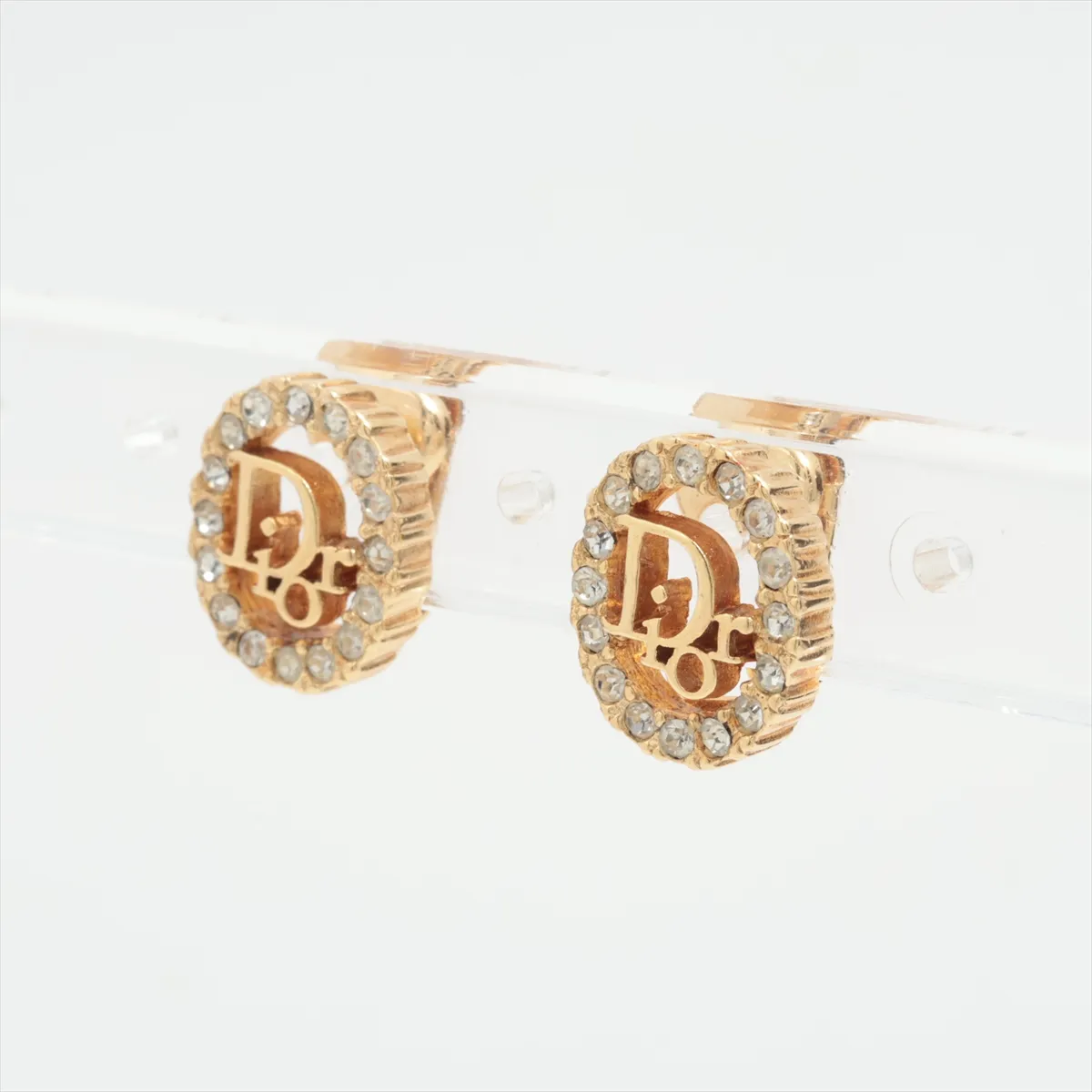 Logo Necklace GP x Rhinestone Gold — view 9