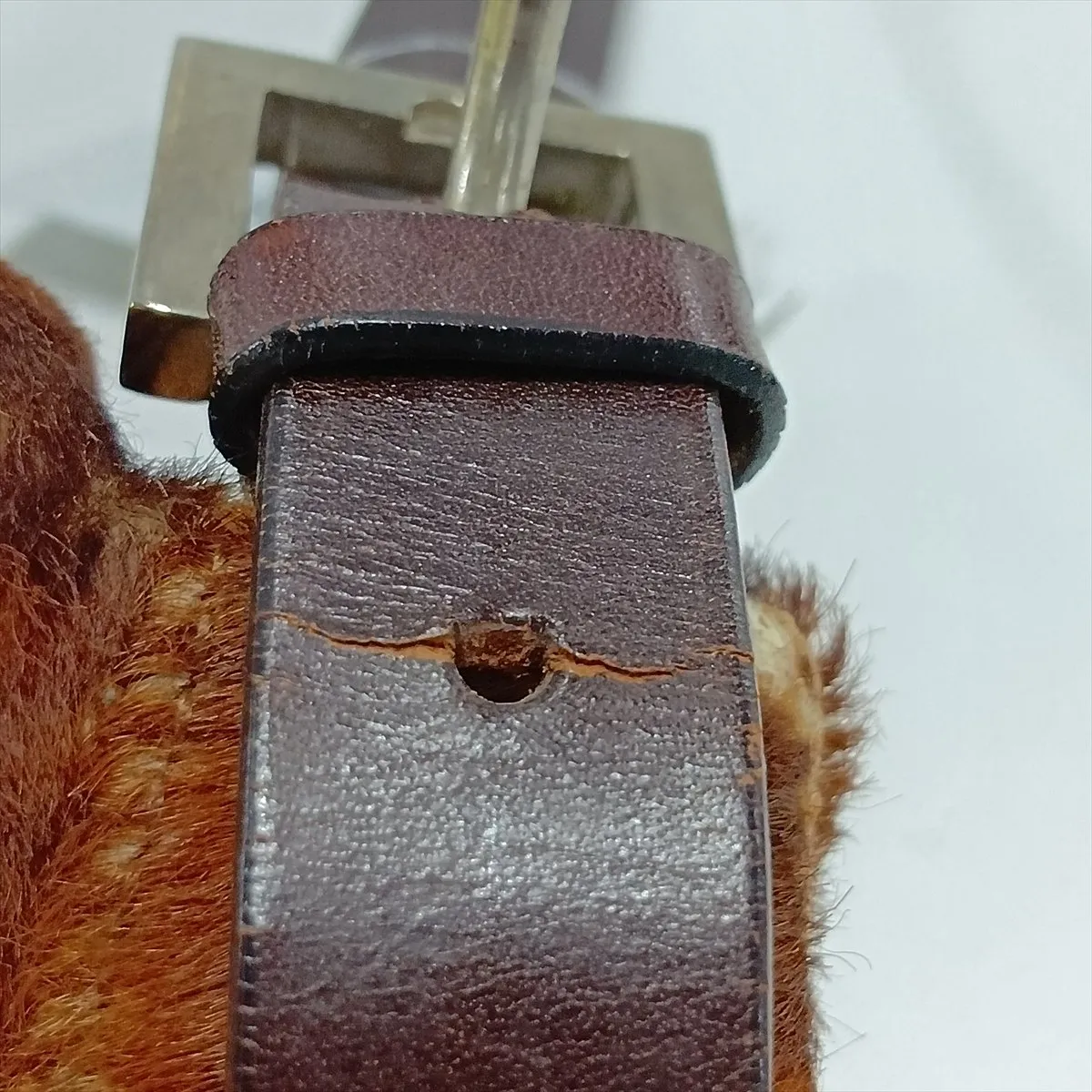Mamma Bucket Calf Hair x Leather Shoulder Bag, Brown, 26424 — view 13
