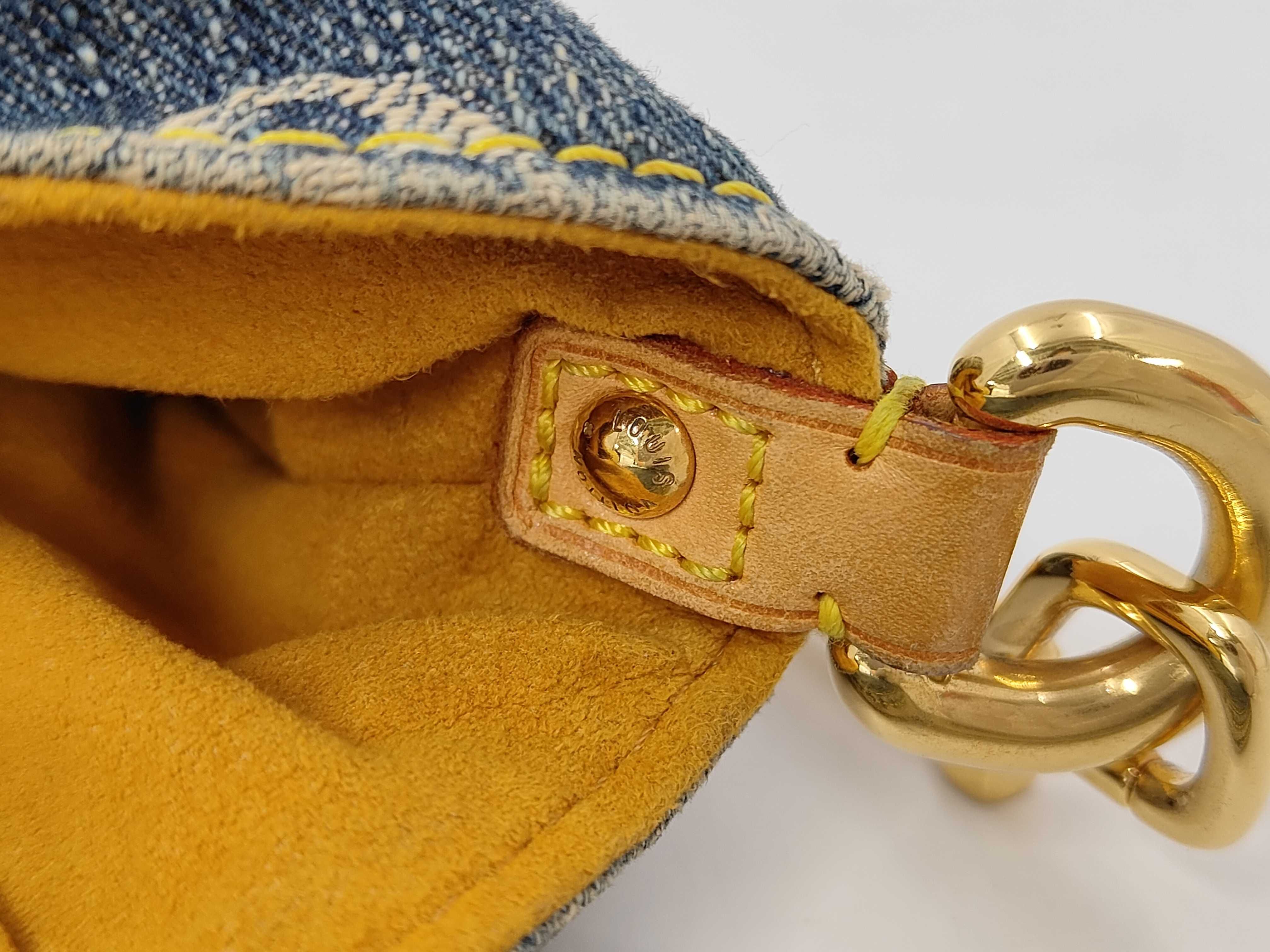 Monogram Denim Mini Pleated Handbag — view 11