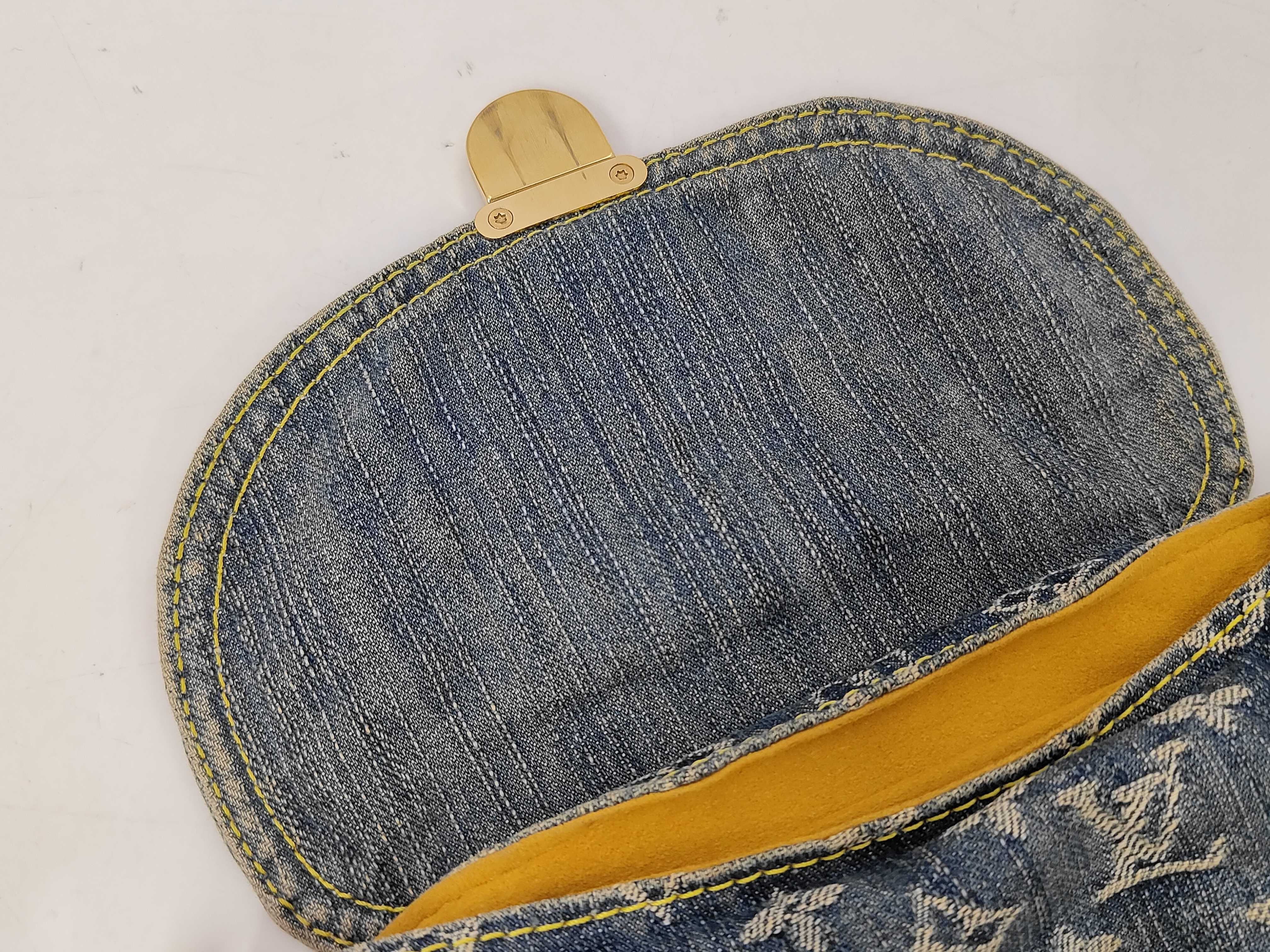 Monogram Denim Mini Pleated Handbag — view 12
