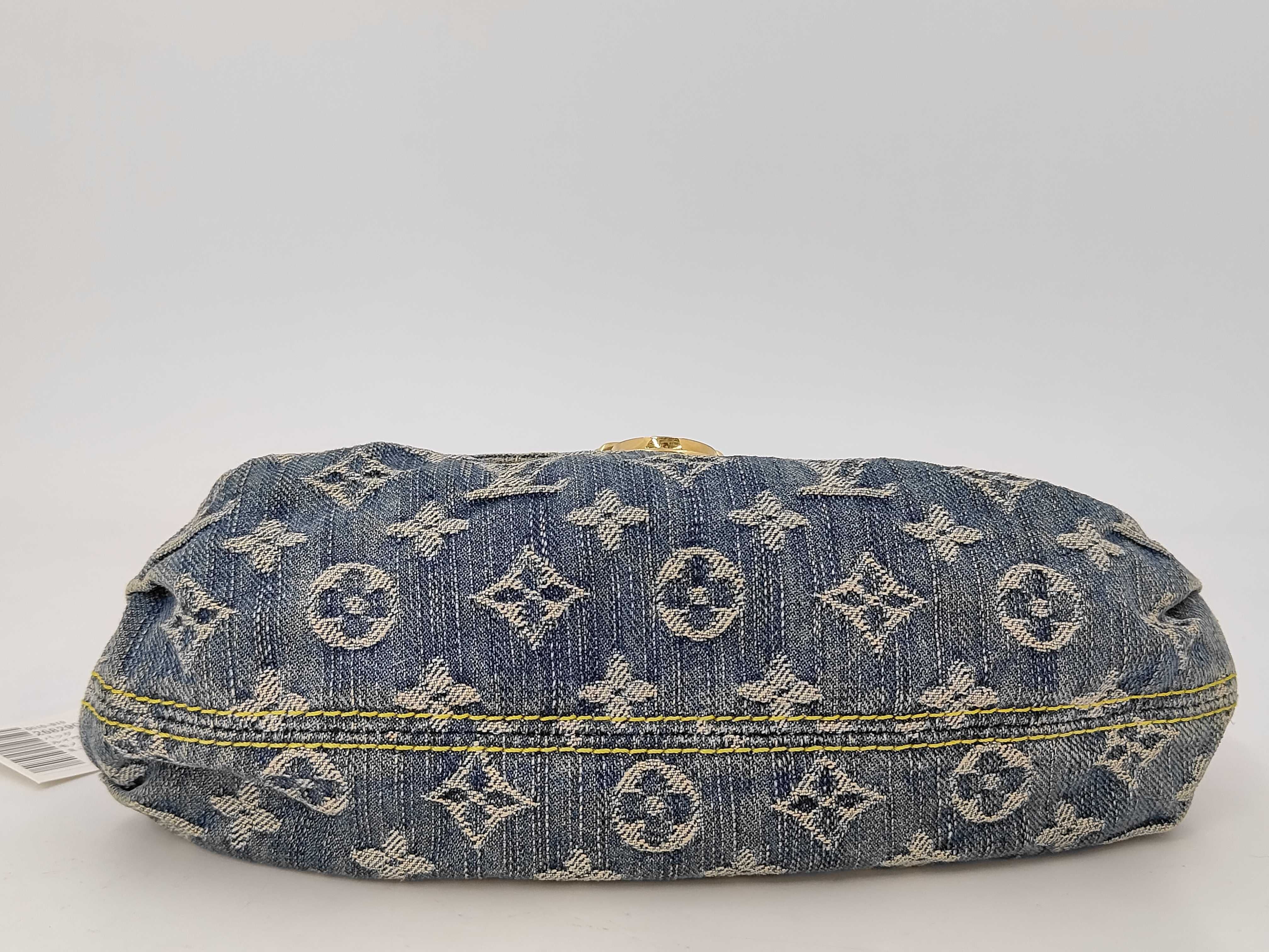 Monogram Denim Mini Pleated Handbag — view 4