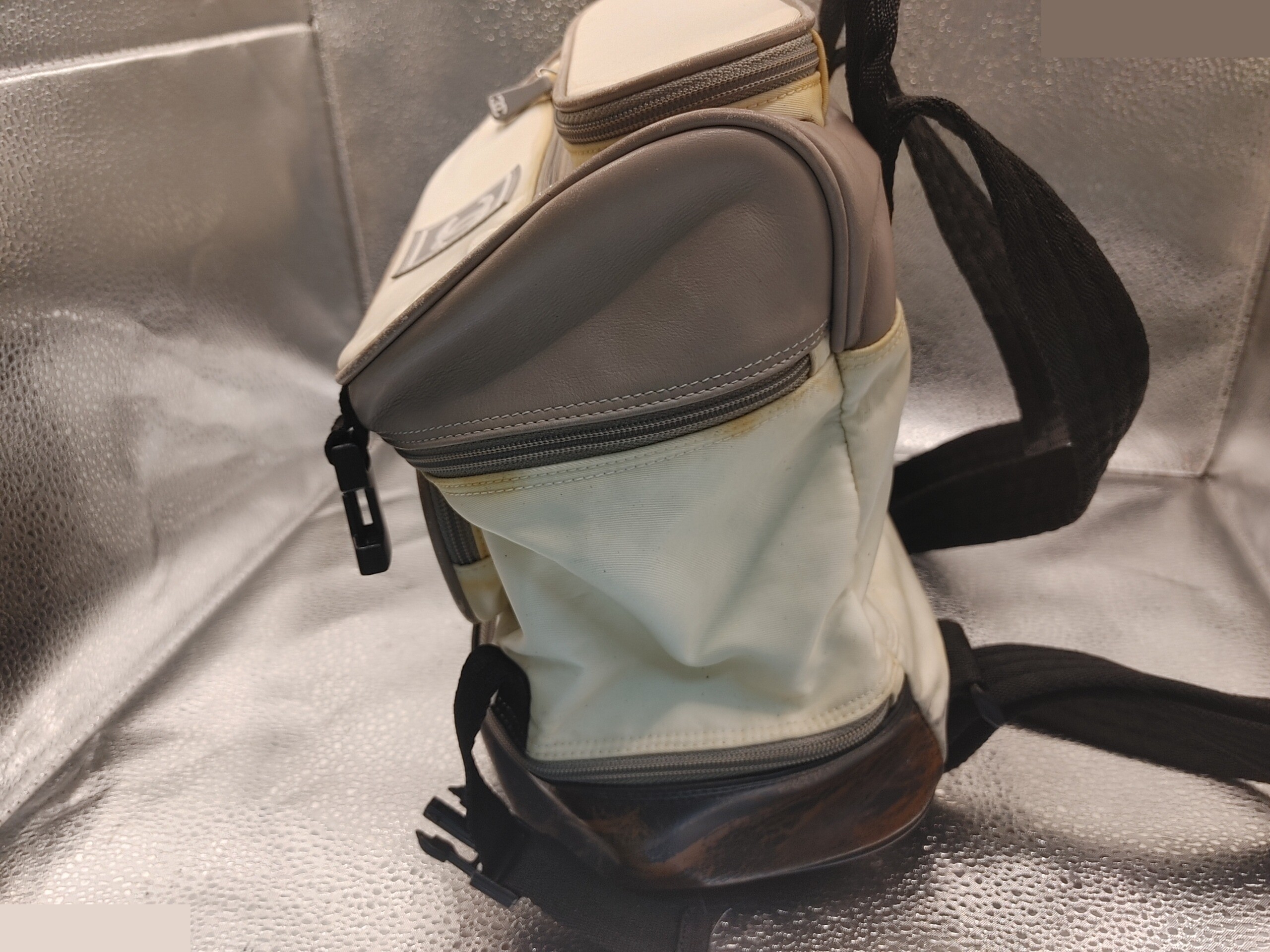 Sports line backpack, with sticker, model number 6, nylon, white. — view 4