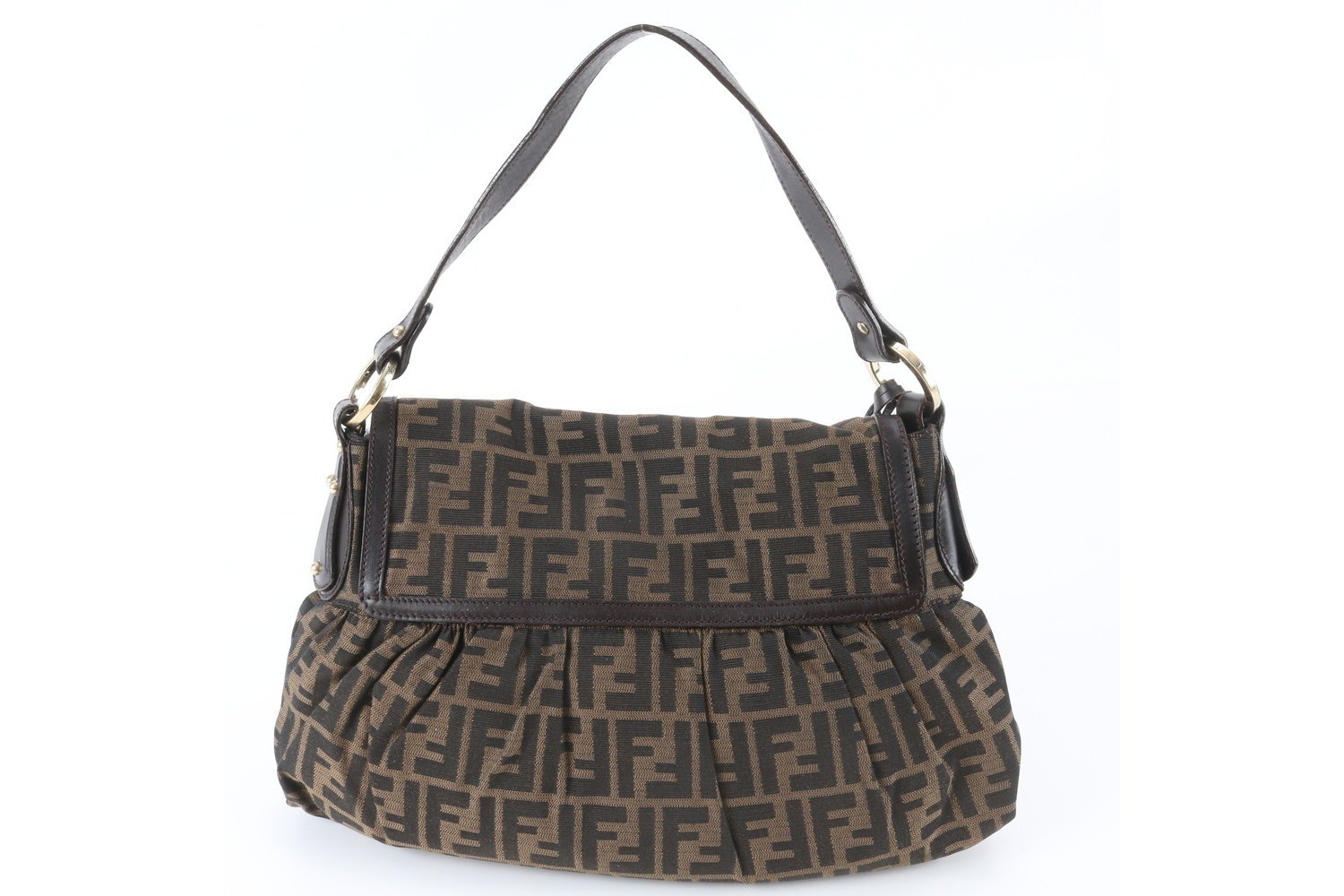 Zucca Leather Canvas Shoulder Bag — view 3