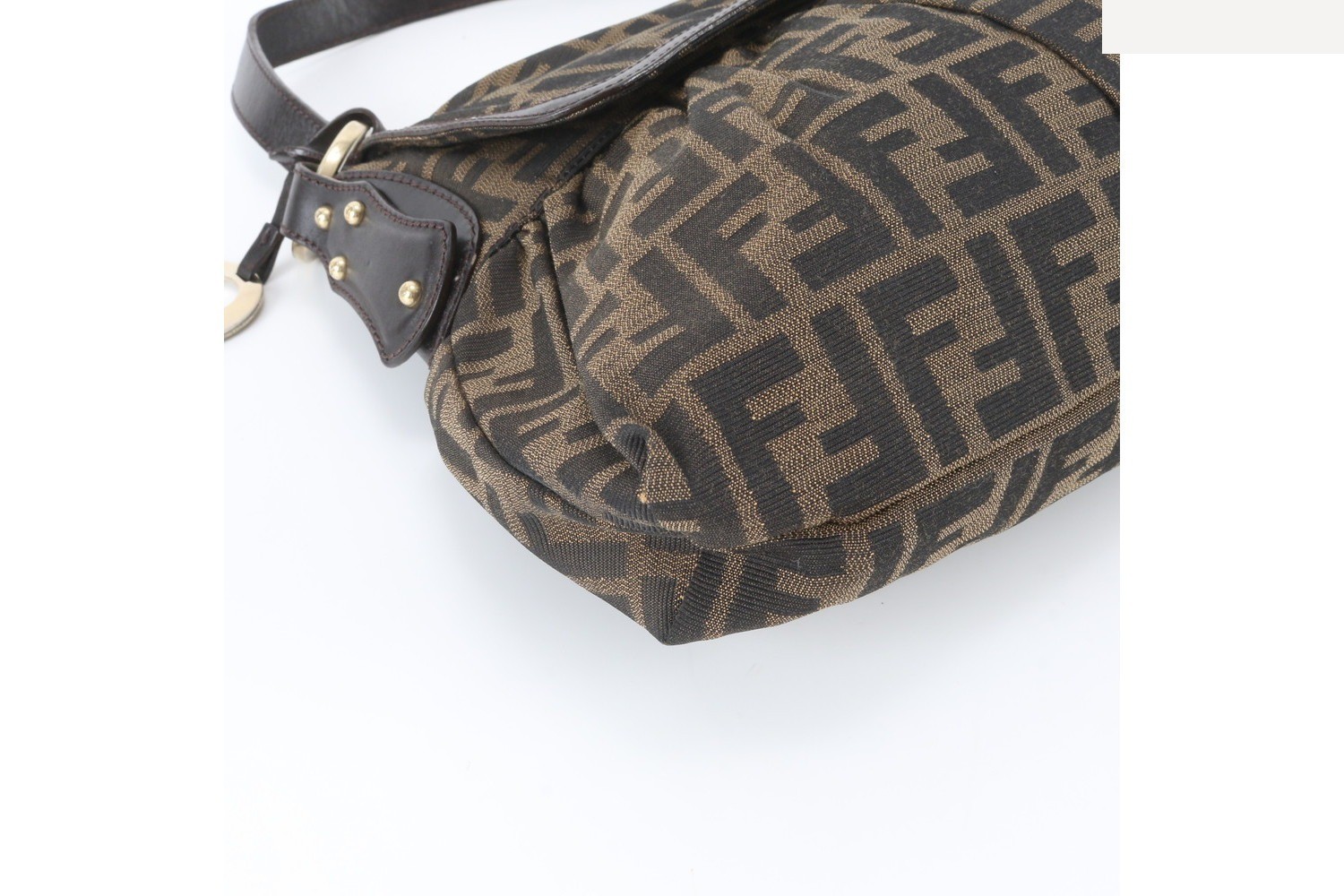 Zucca Leather Canvas Shoulder Bag — view 4