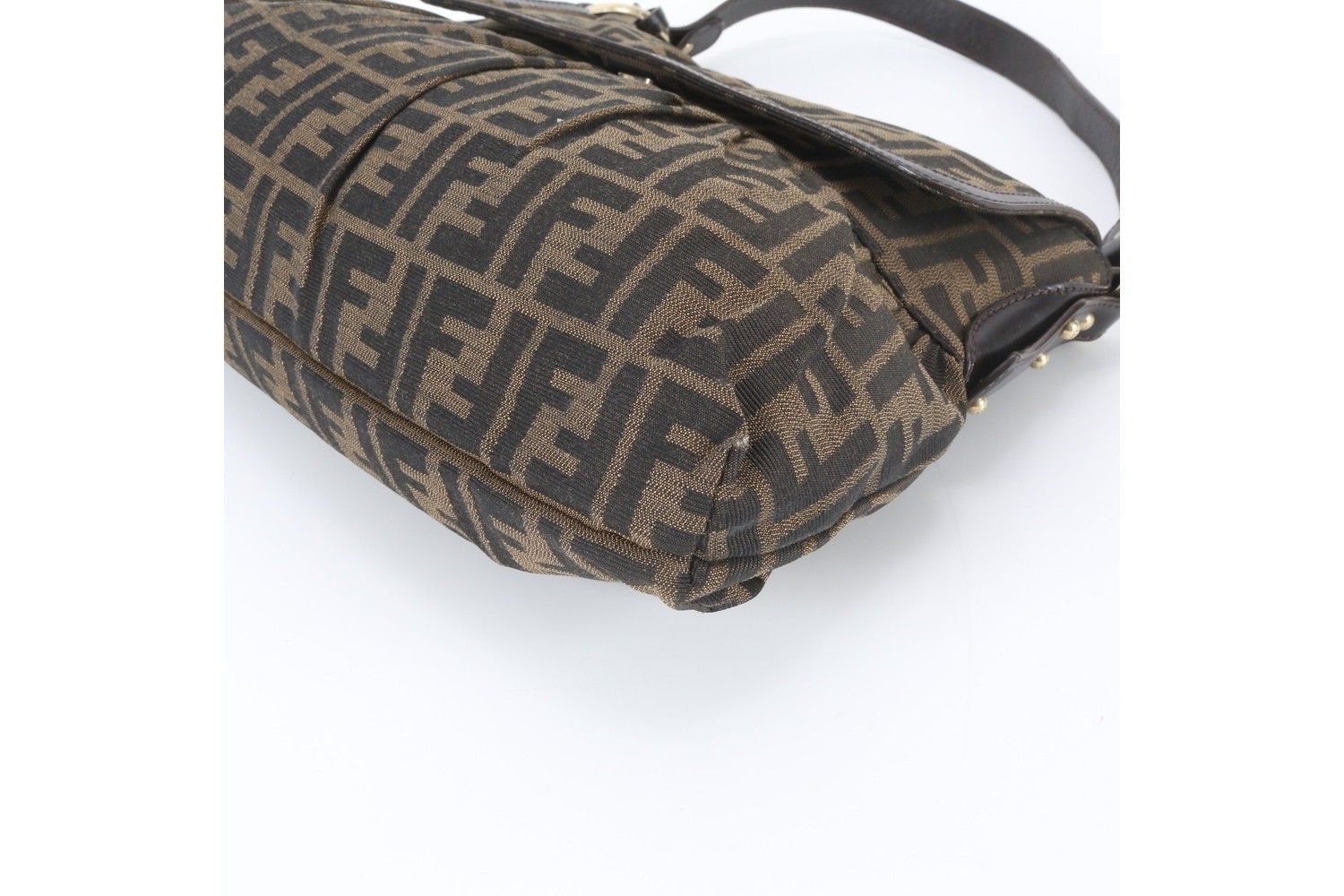Zucca Leather Canvas Shoulder Bag — view 5