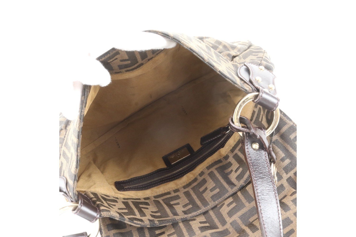 Zucca Leather Canvas Shoulder Bag — view 7