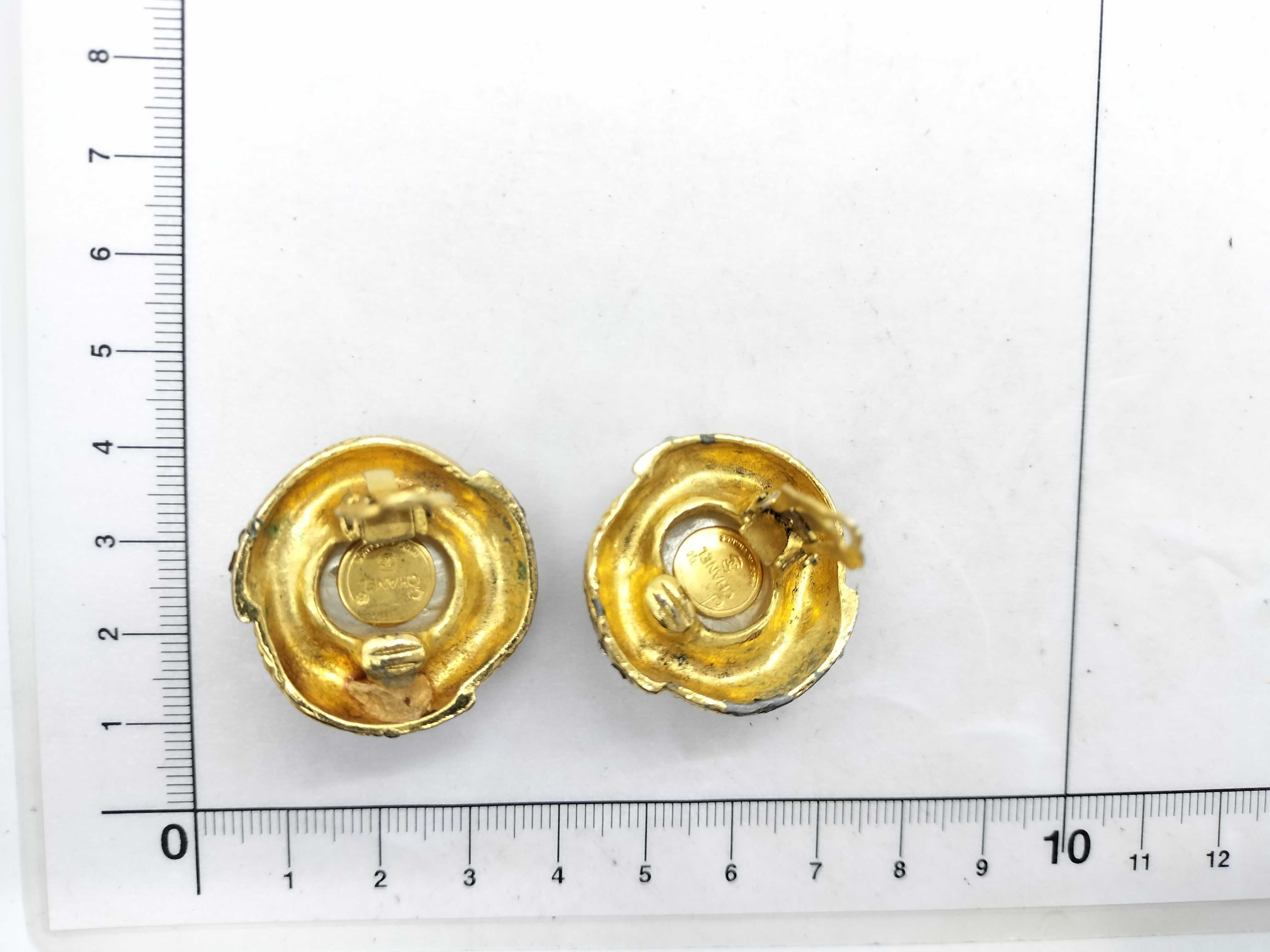GP Faux Pearl x Rhinestone Earrings, Gold Earrings — view 8