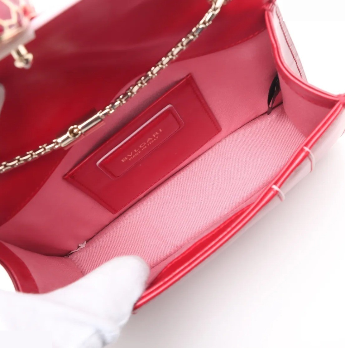 Unused, with dust bag: Serpenti Forever leather chain shoulder bag — view 5
