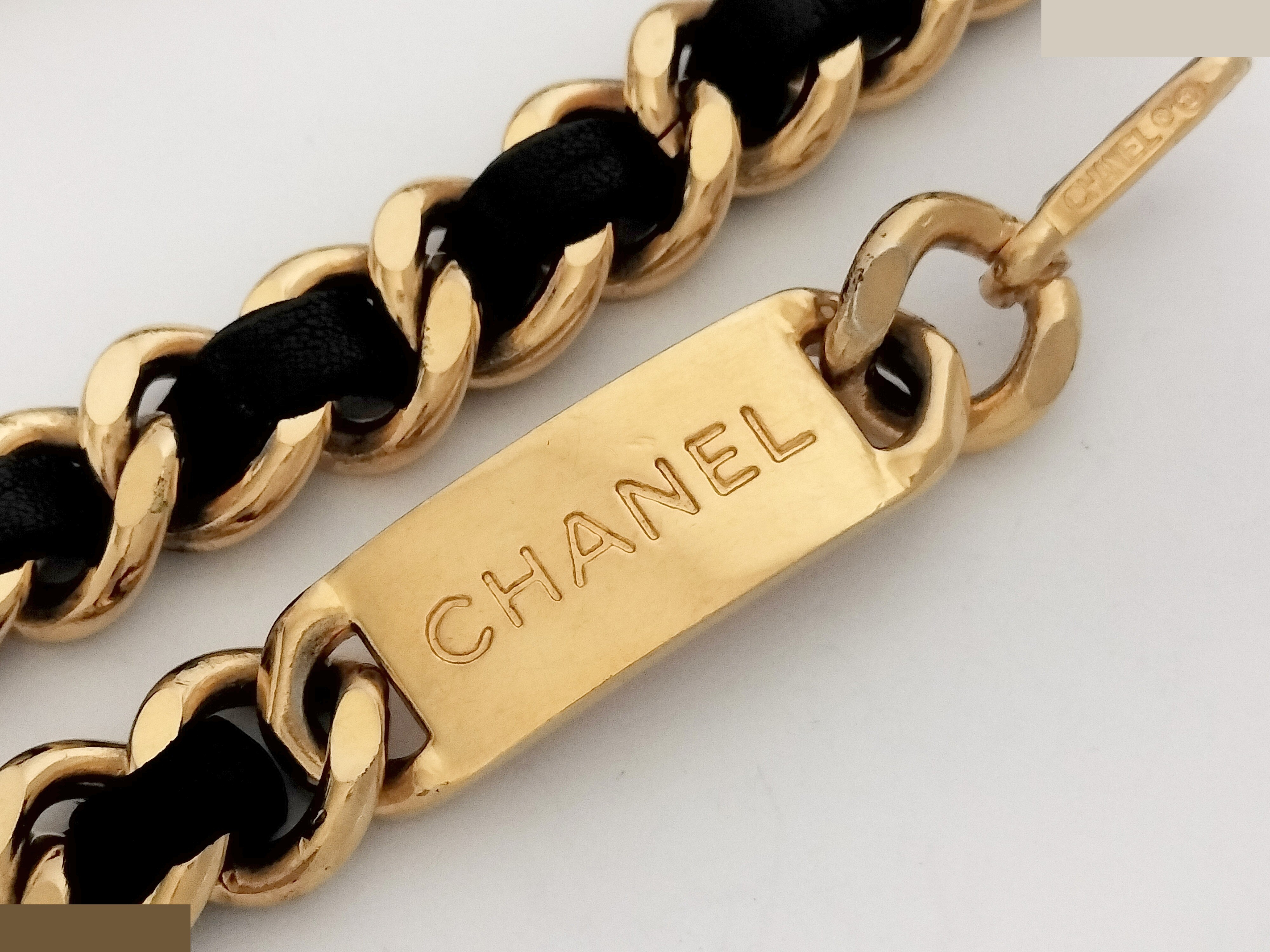Coco Leather Gold Chain Belt, Chain approx. 80cm — view 3