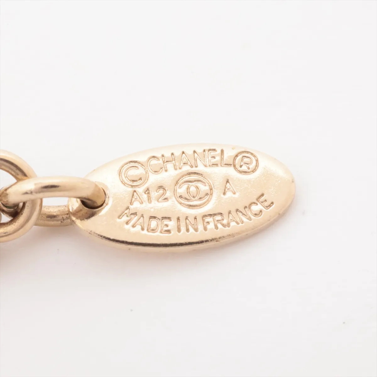 Coco Mark A12A Necklace, GP x Rhinestone, Gold, — view 4