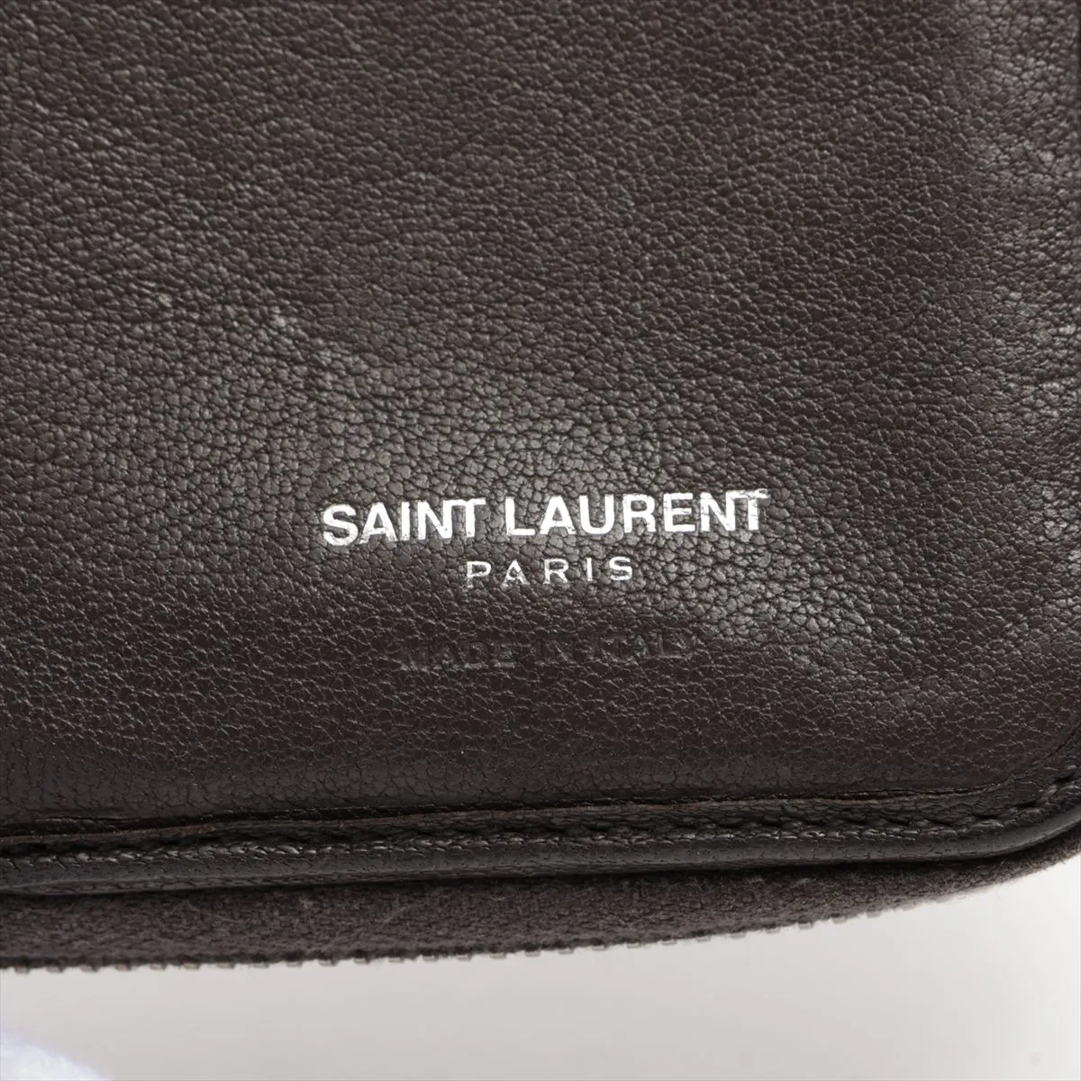 437470 Leather Compact Wallet Khaki — view 6