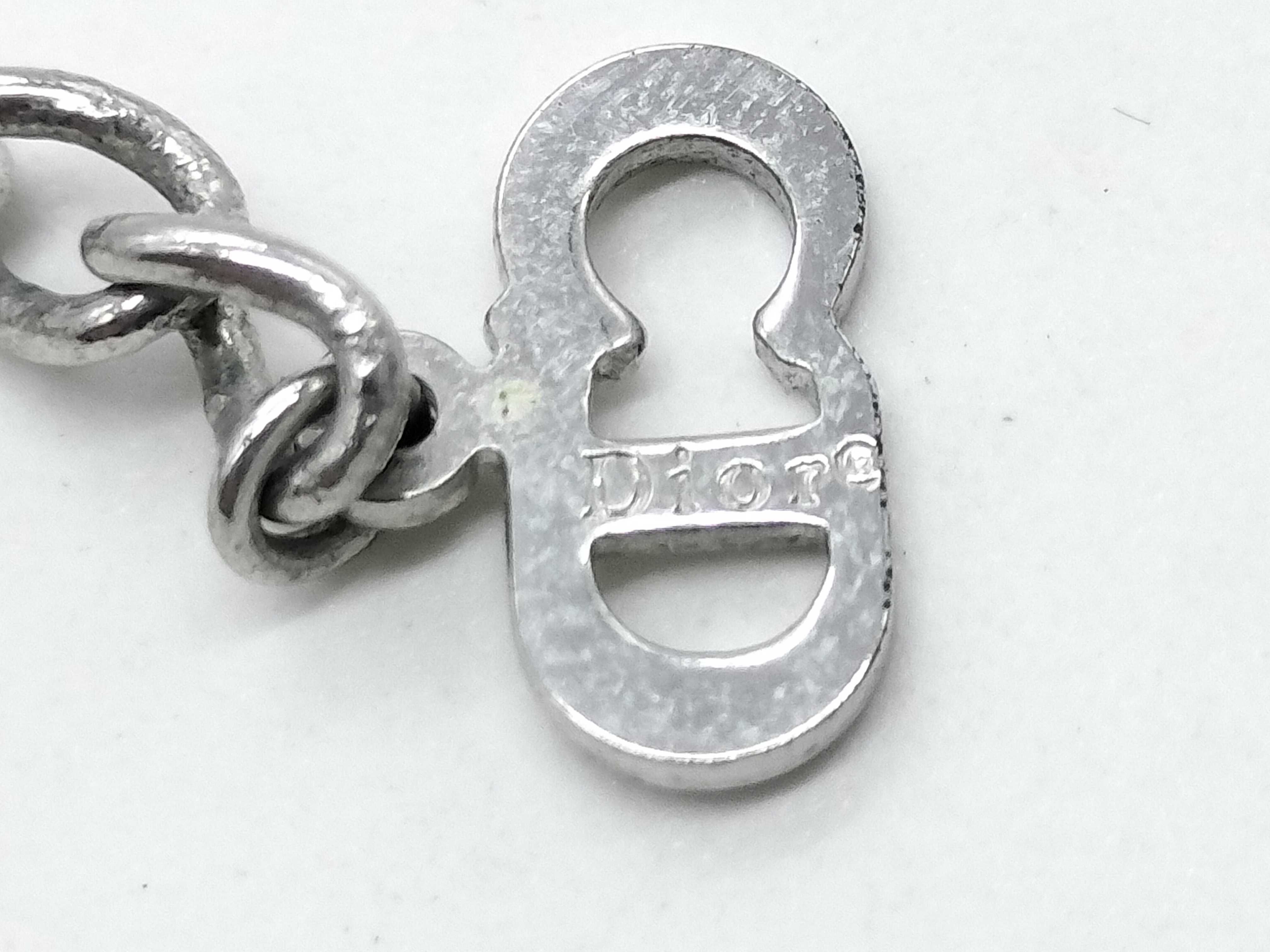 necklace with D logo, silver necklace — view 5