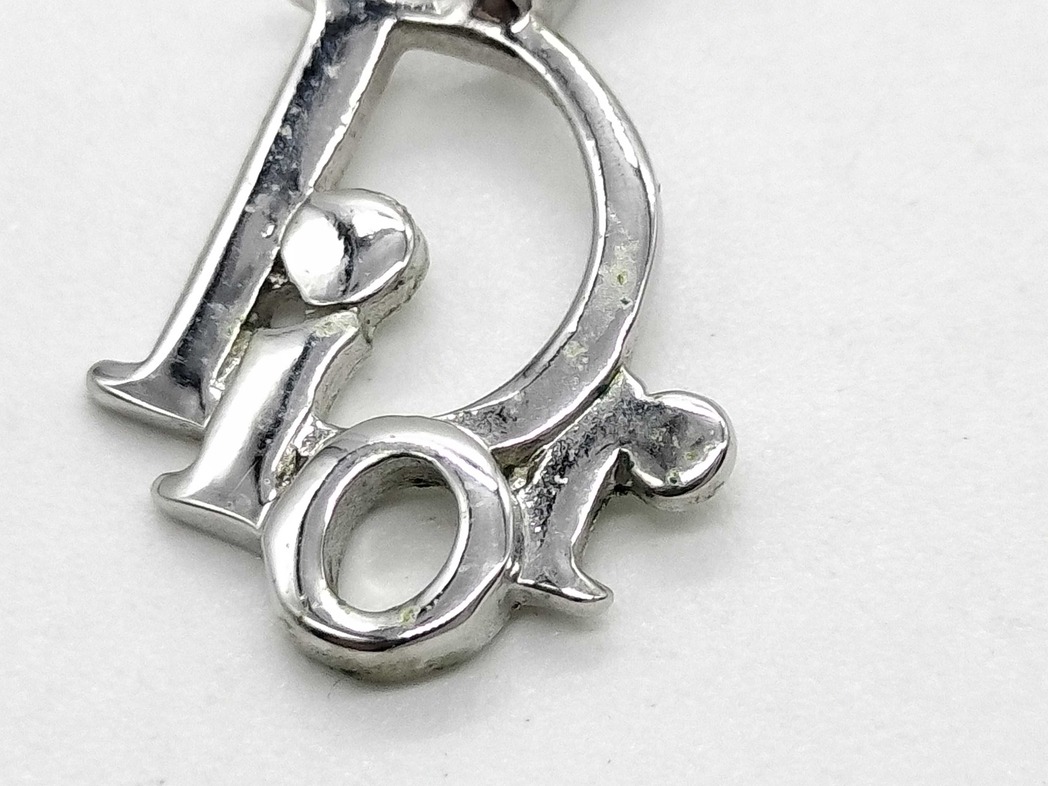 necklace with D logo, silver necklace — view 7