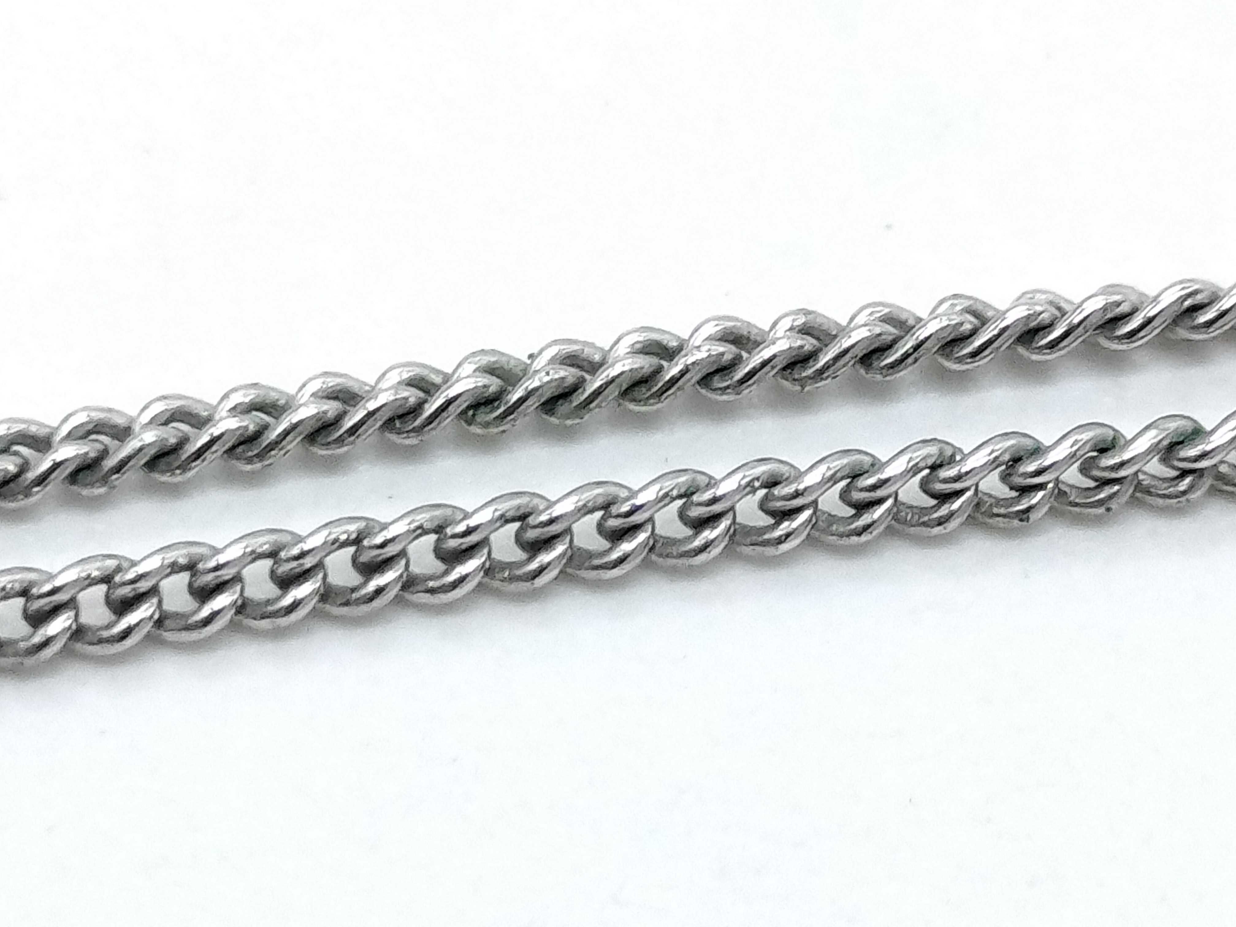 necklace with D logo, silver necklace — view 8