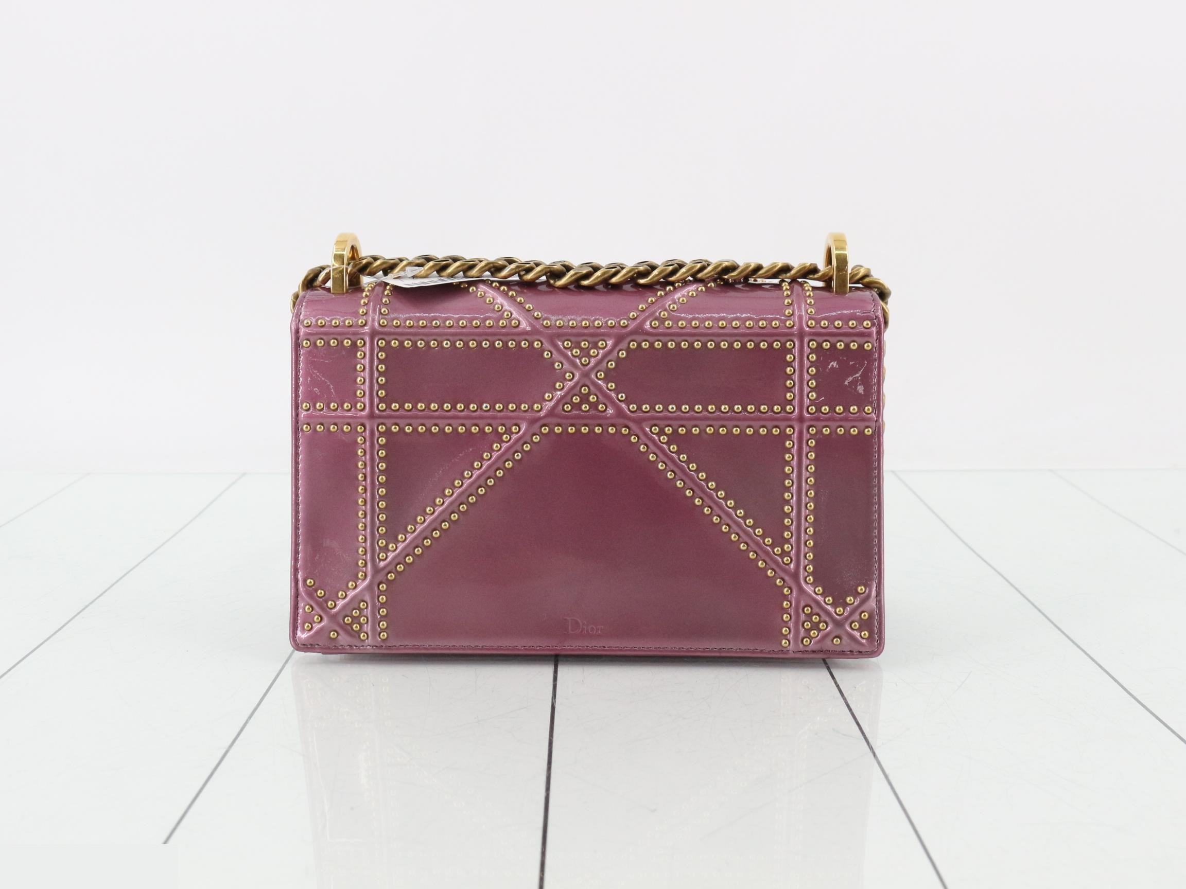 Diorama Enamel Studded Chain Shoulder Bag — view 2