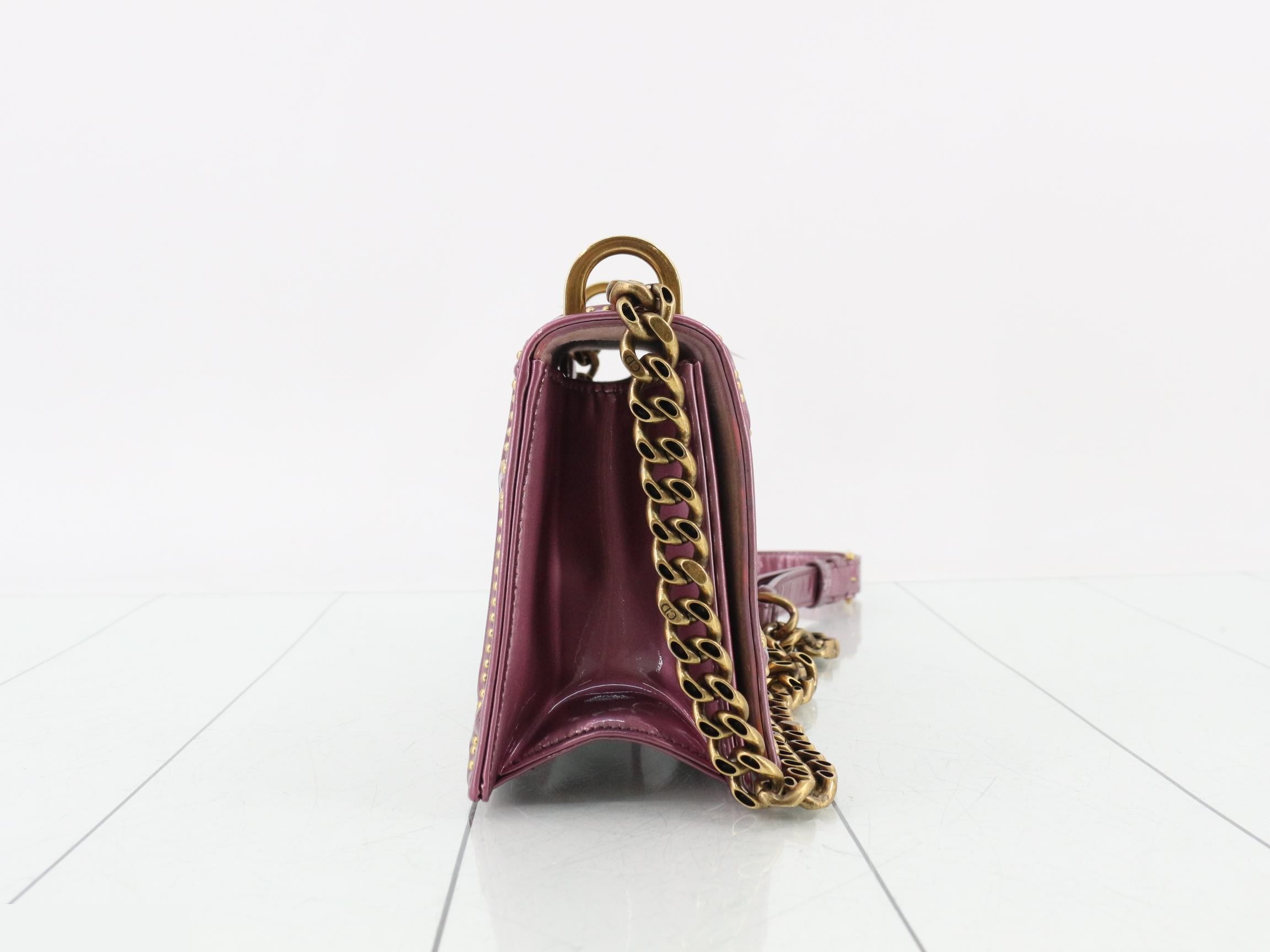 Diorama Enamel Studded Chain Shoulder Bag — view 4