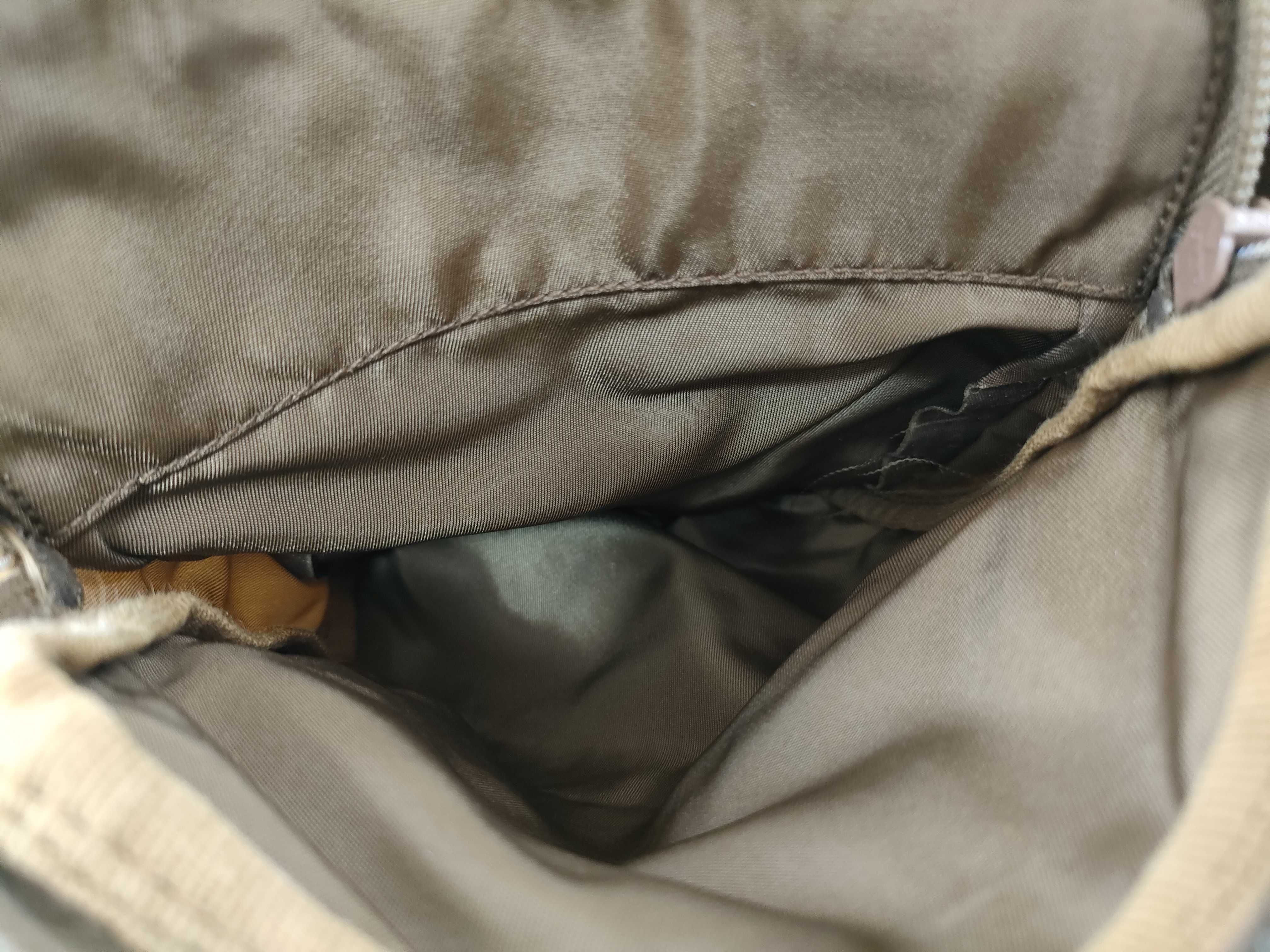 Nylon Messenger Shoulder Bag (Brown) — view 13