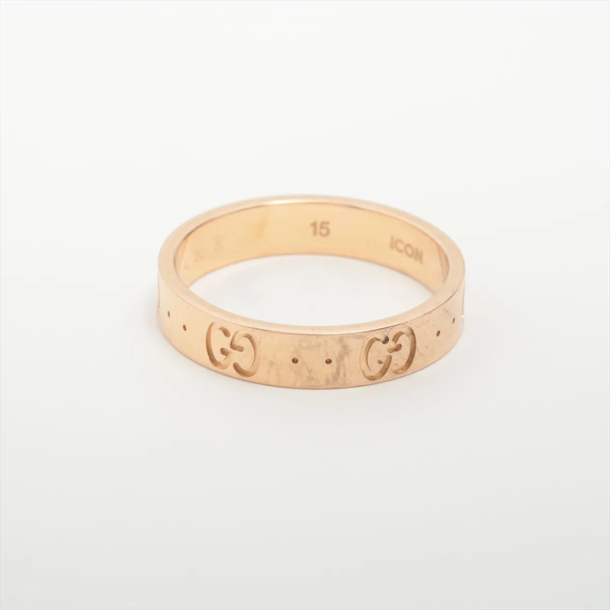 Icon Ring, 750 (PG), 3.9g, 15 Initials, Metal wear. — view 2