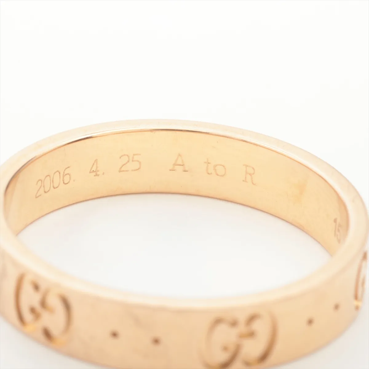 Icon Ring, 750 (PG), 3.9g, 15 Initials, Metal wear. — view 4