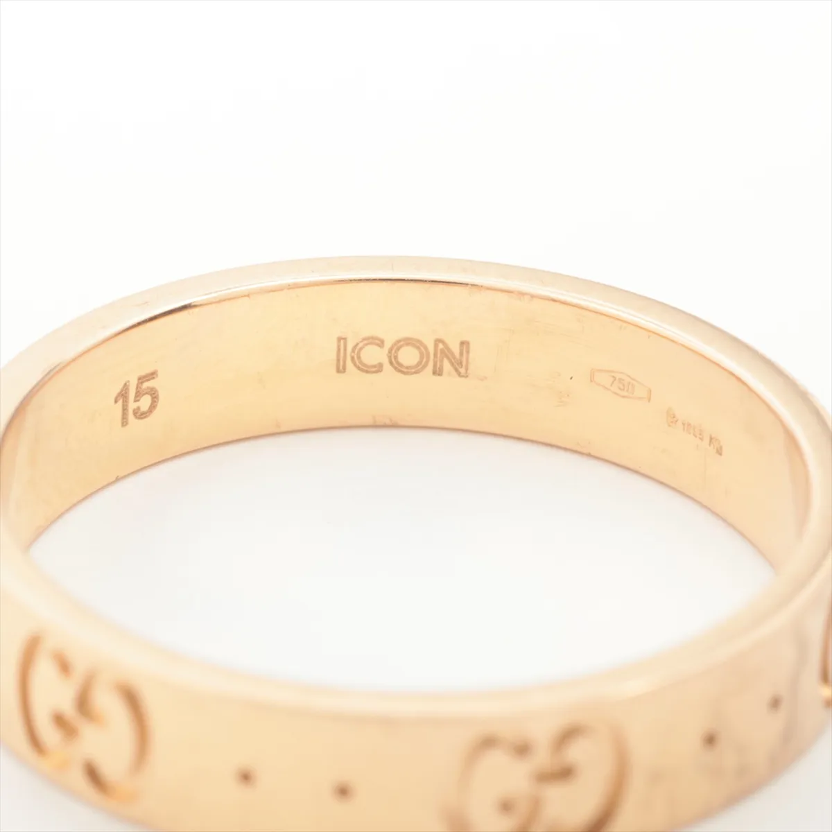 Icon Ring, 750 (PG), 3.9g, 15 Initials, Metal wear. — view 5