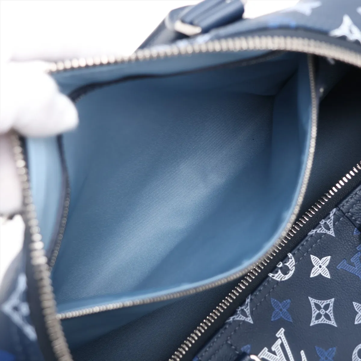Monogram Shadow Keepall Bandoulière 50 M28836 Navy (RFID detected) — view 10
