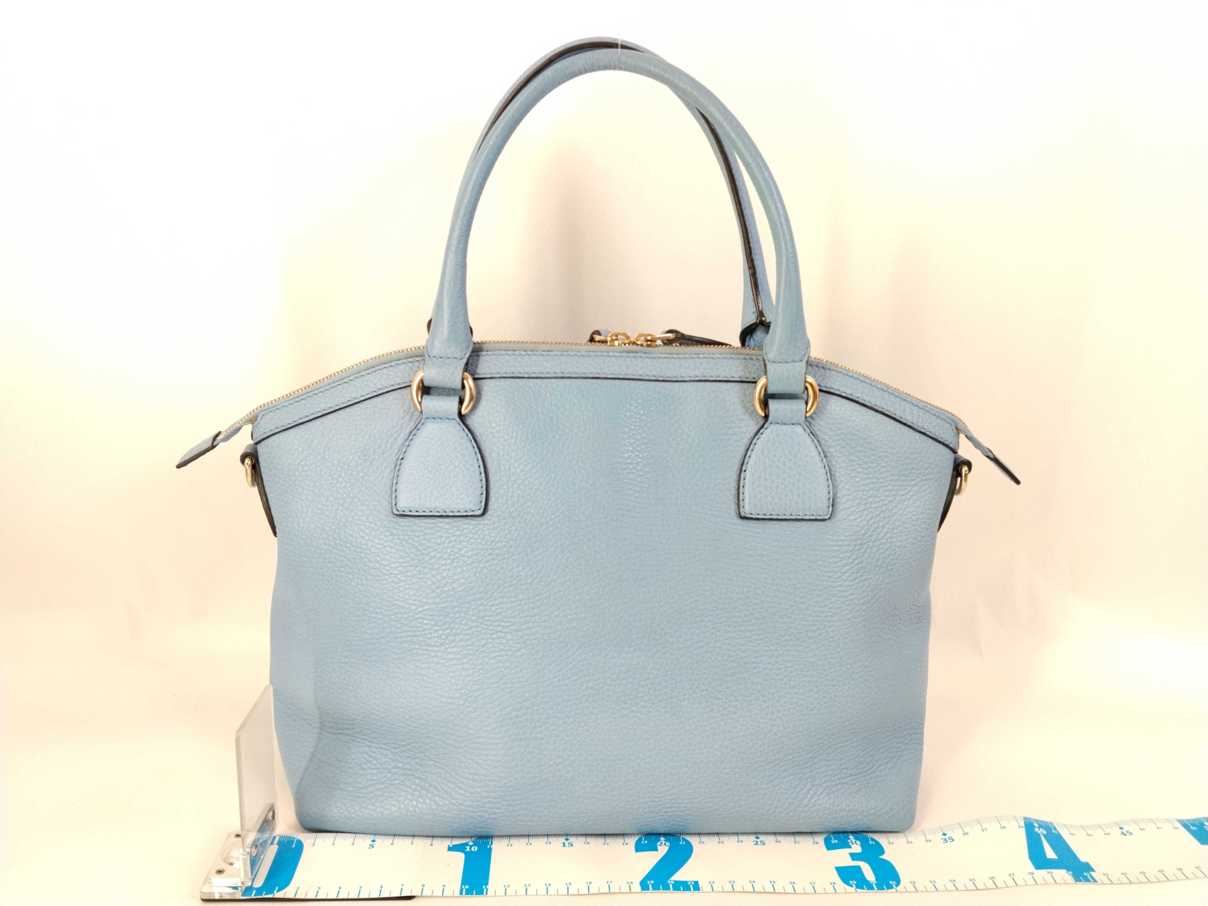 Calfskin Interlocking G Dome Tote Bag (Handbag) — view 2
