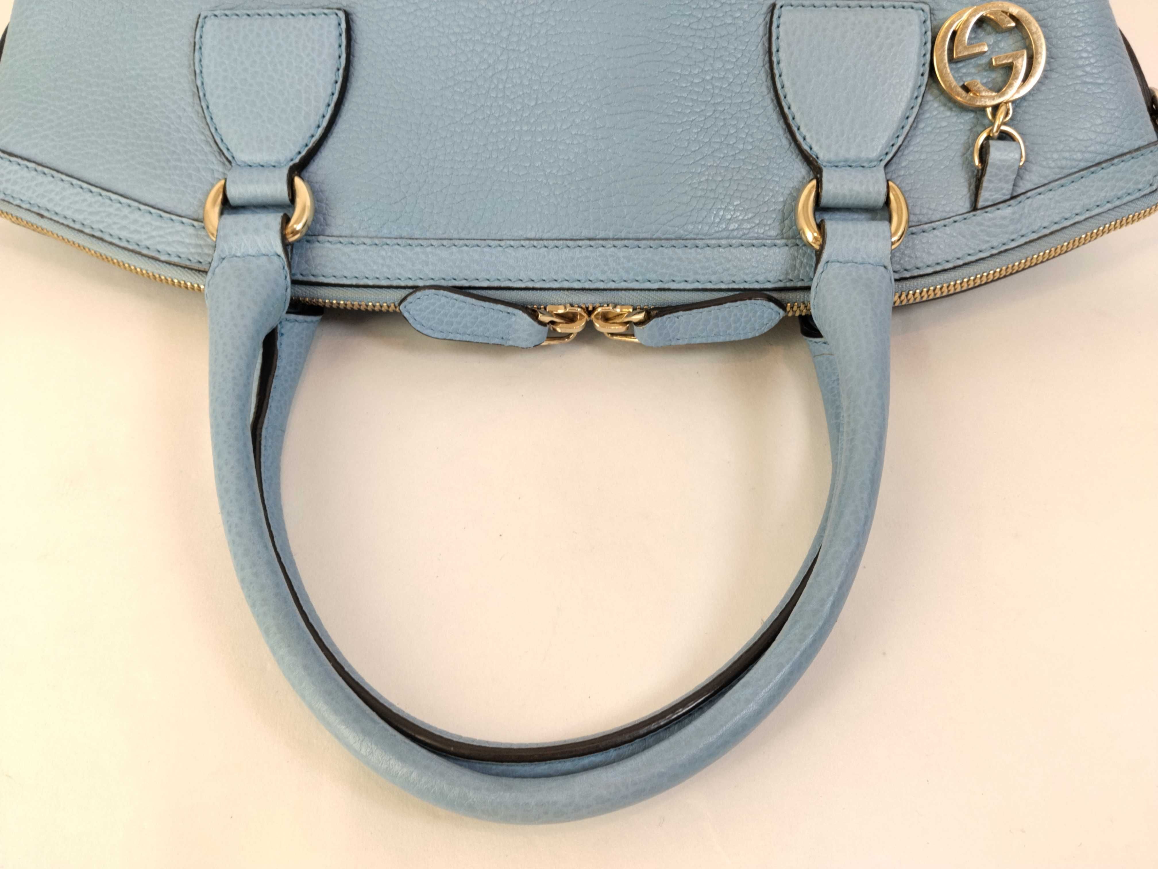 Calfskin Interlocking G Dome Tote Bag (Handbag) — view 3