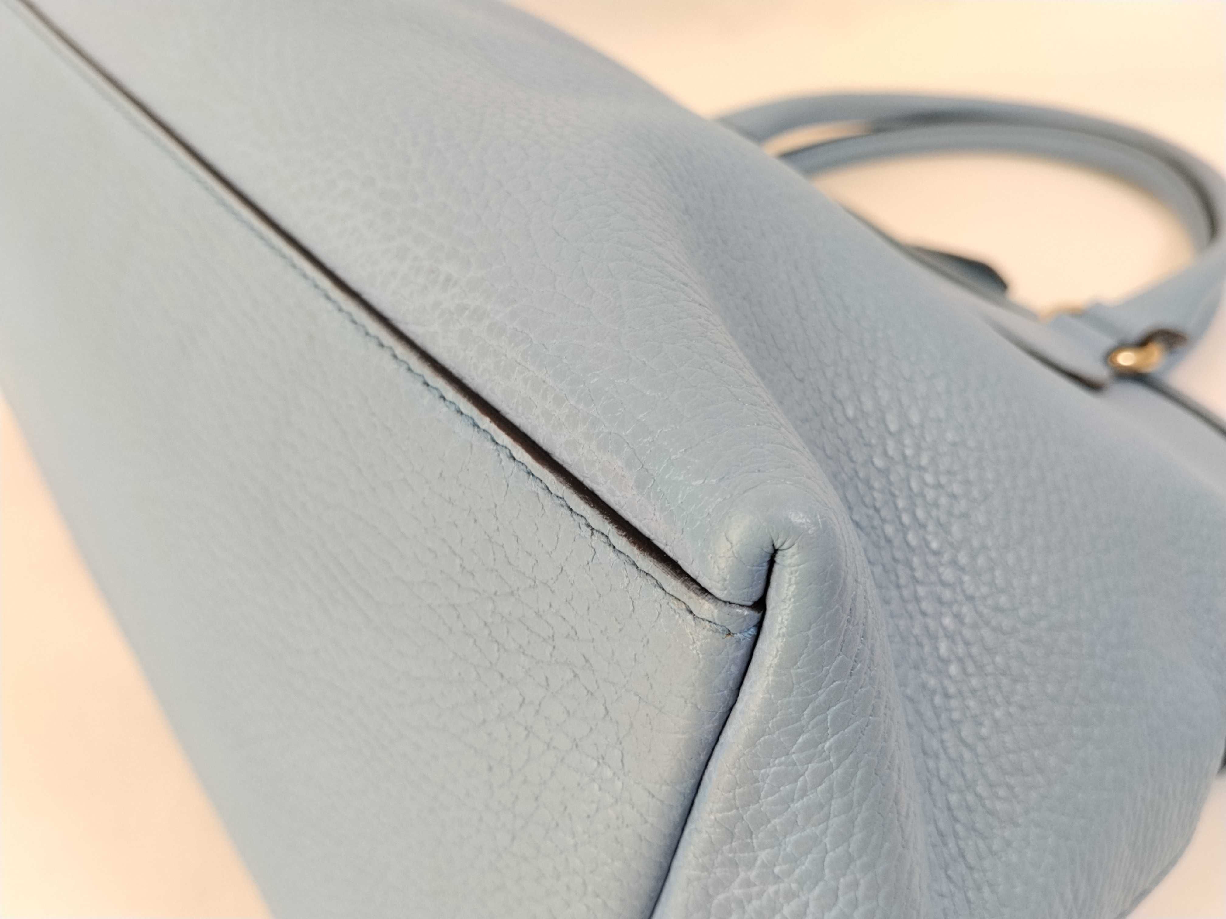 Calfskin Interlocking G Dome Tote Bag (Handbag) — view 6