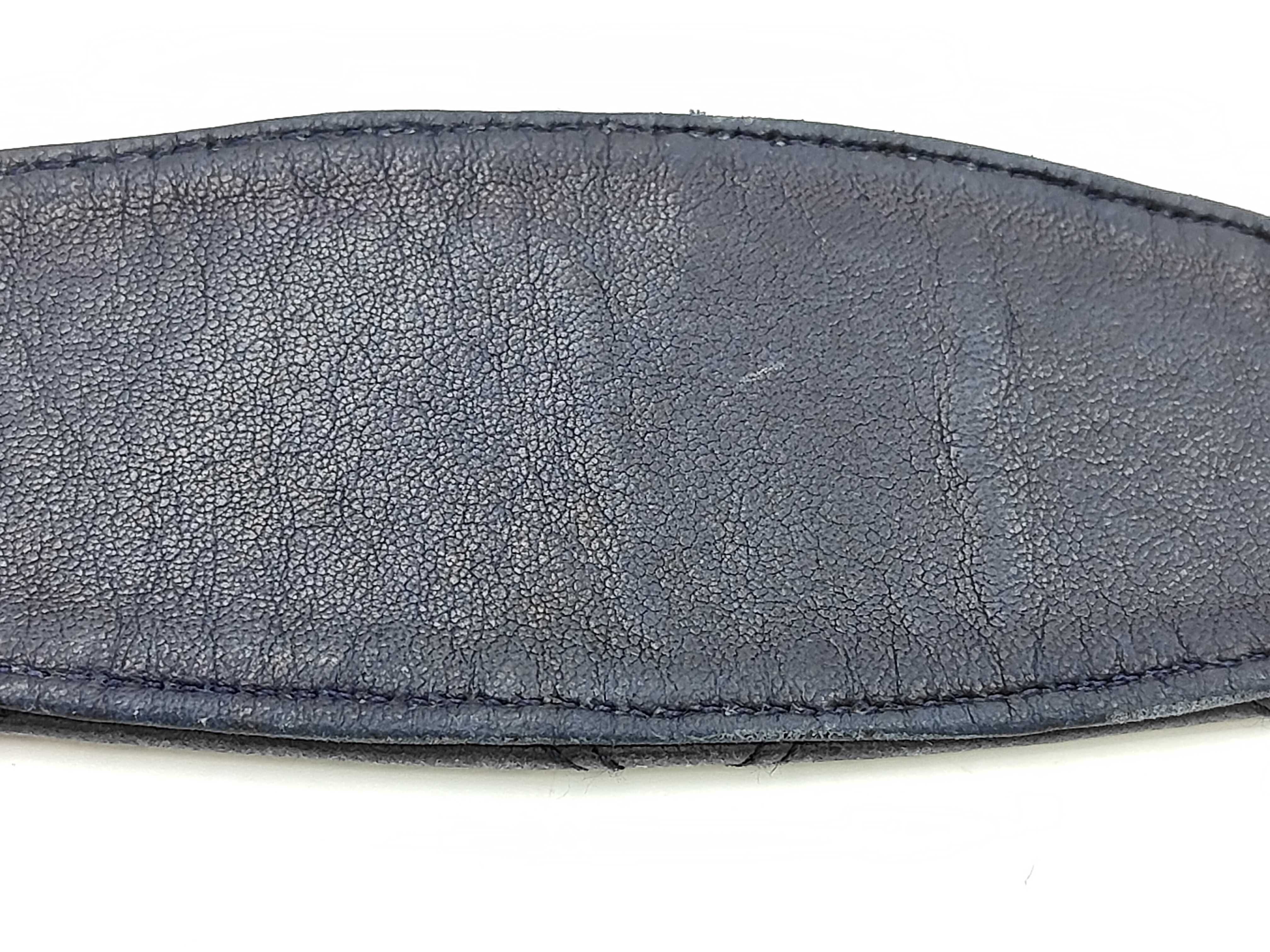 Lambskin Bicolore Large Coco Chain Shoulder Bag (Series 0) Navy — view 4