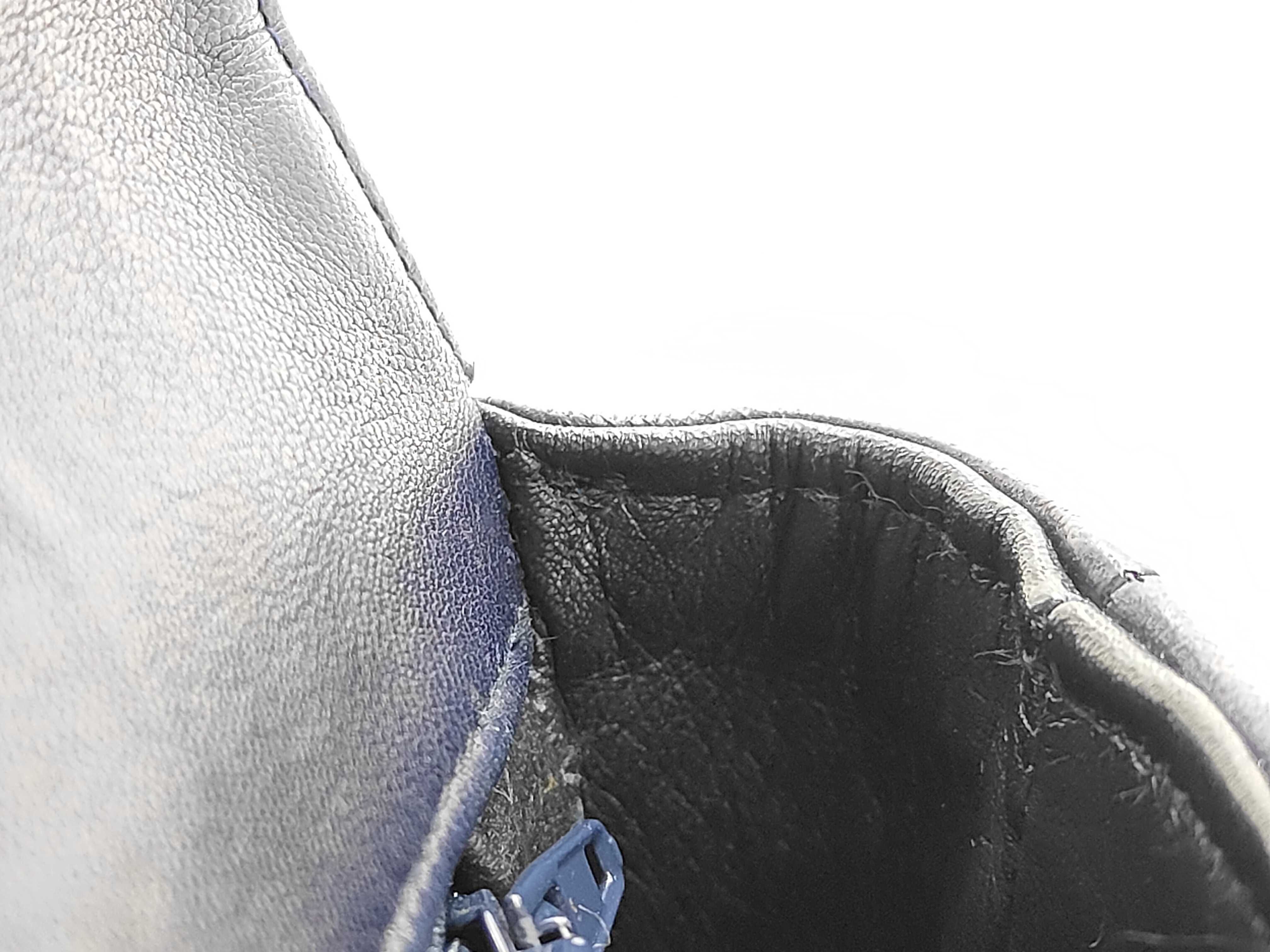 Lambskin Bicolore Large Coco Chain Shoulder Bag (Series 0) Navy — view 10