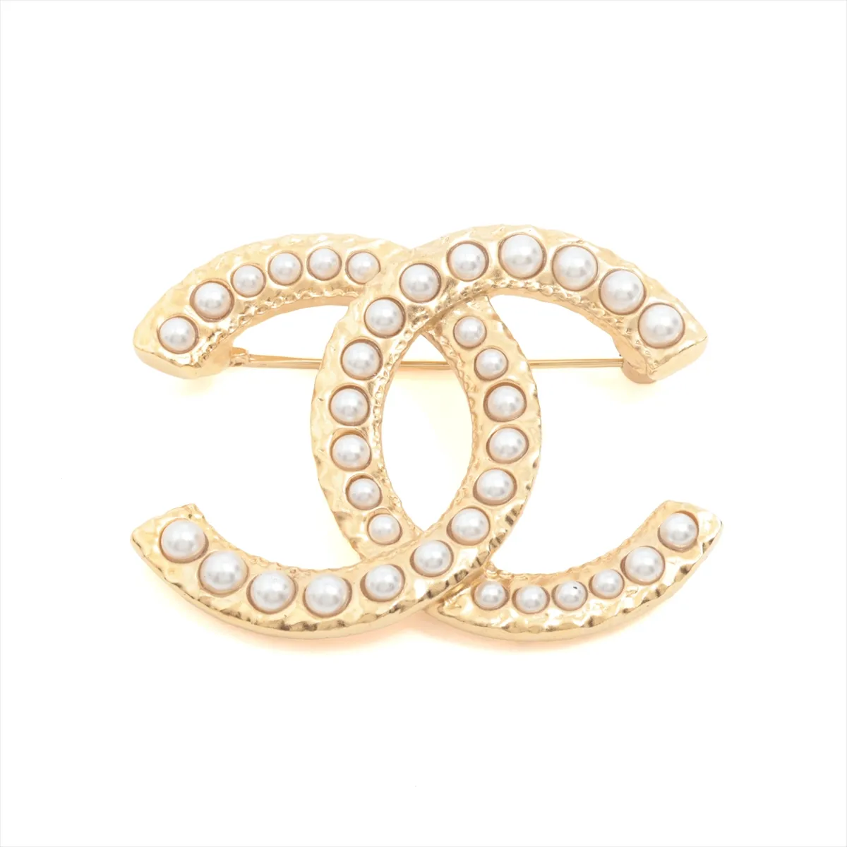 Cocomark A24S Brooch GP x Fake Pearl Gold