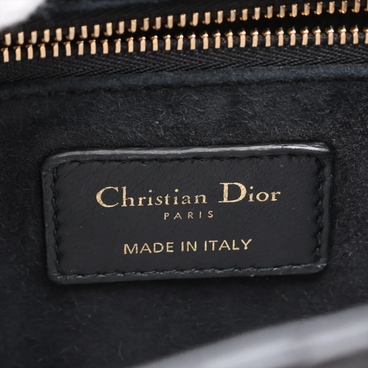 Lady Dior Cannage Large Leather 2-Way Handbag, Black — view 11