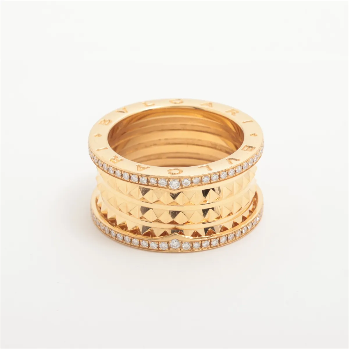 B.zero1 Rock Diamond Ring, 750 (Yellow Gold), 15.2g, 59, SN42CC, dents. — view 2