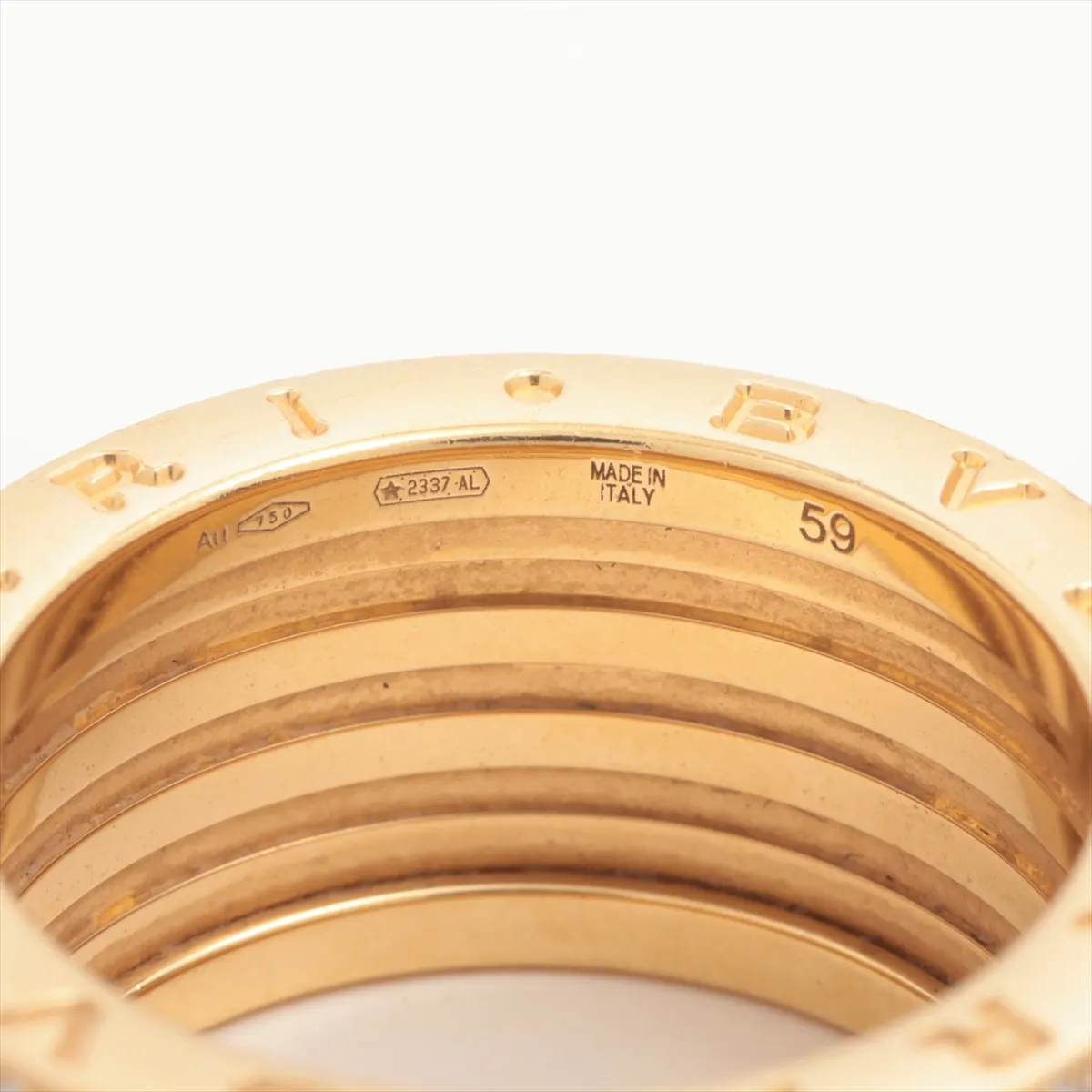 B.zero1 Rock Diamond Ring, 750 (Yellow Gold), 15.2g, 59, SN42CC, dents. — view 4