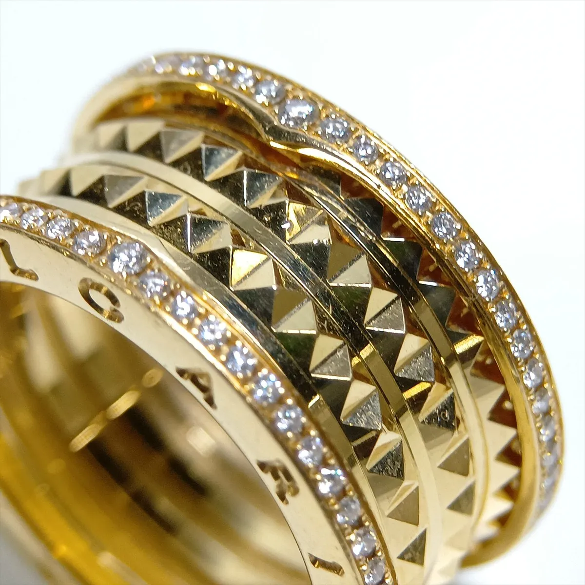 B.zero1 Rock Diamond Ring, 750 (Yellow Gold), 15.2g, 59, SN42CC, dents. — view 7
