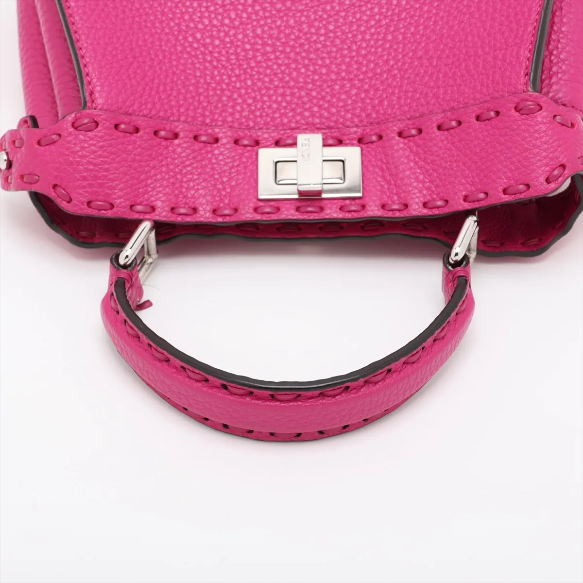 Selleria Mini Peekaboo Leather 2-Way Handbag, Pink, 8BN244 — view 5
