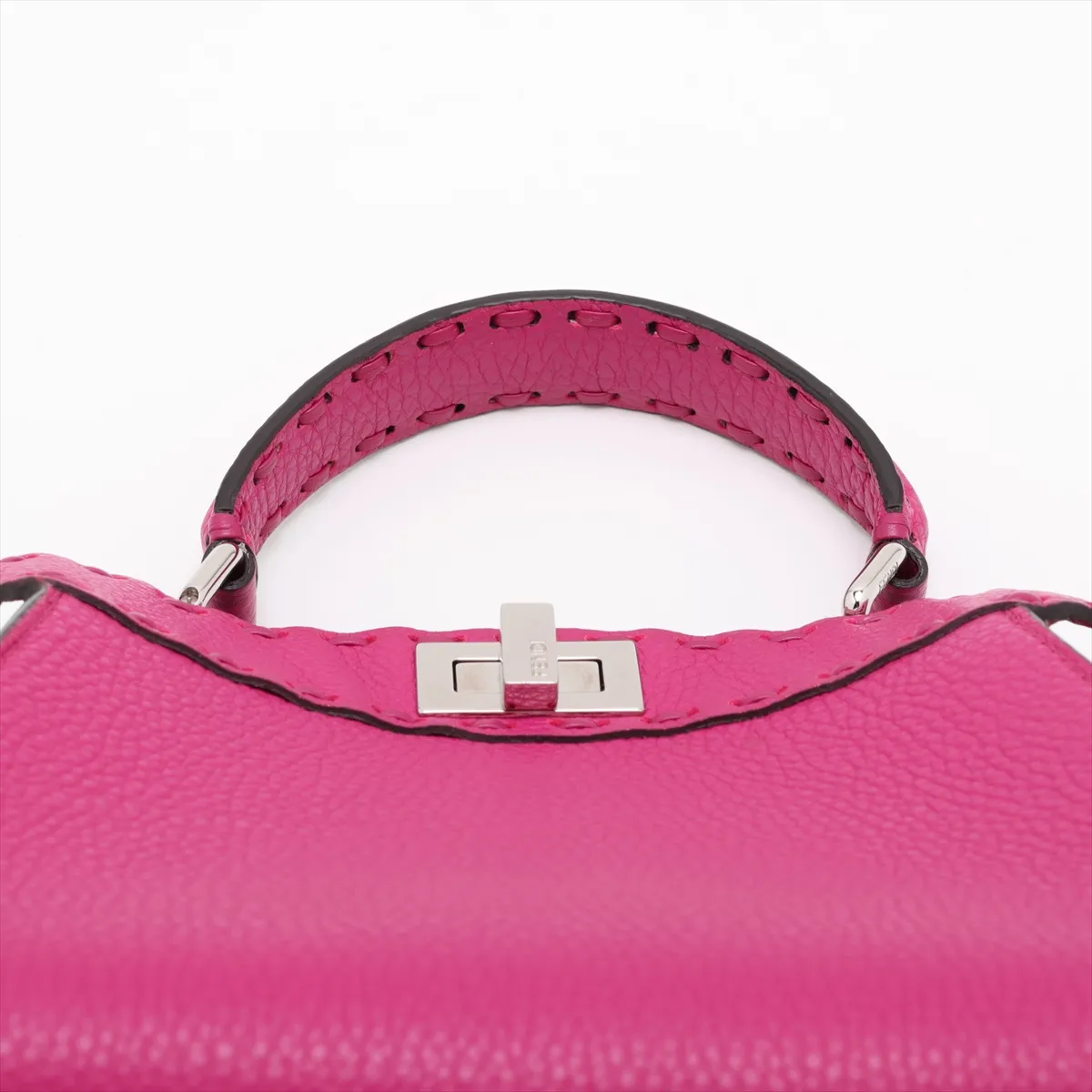 Selleria Mini Peekaboo Leather 2-Way Handbag, Pink, 8BN244 — view 6